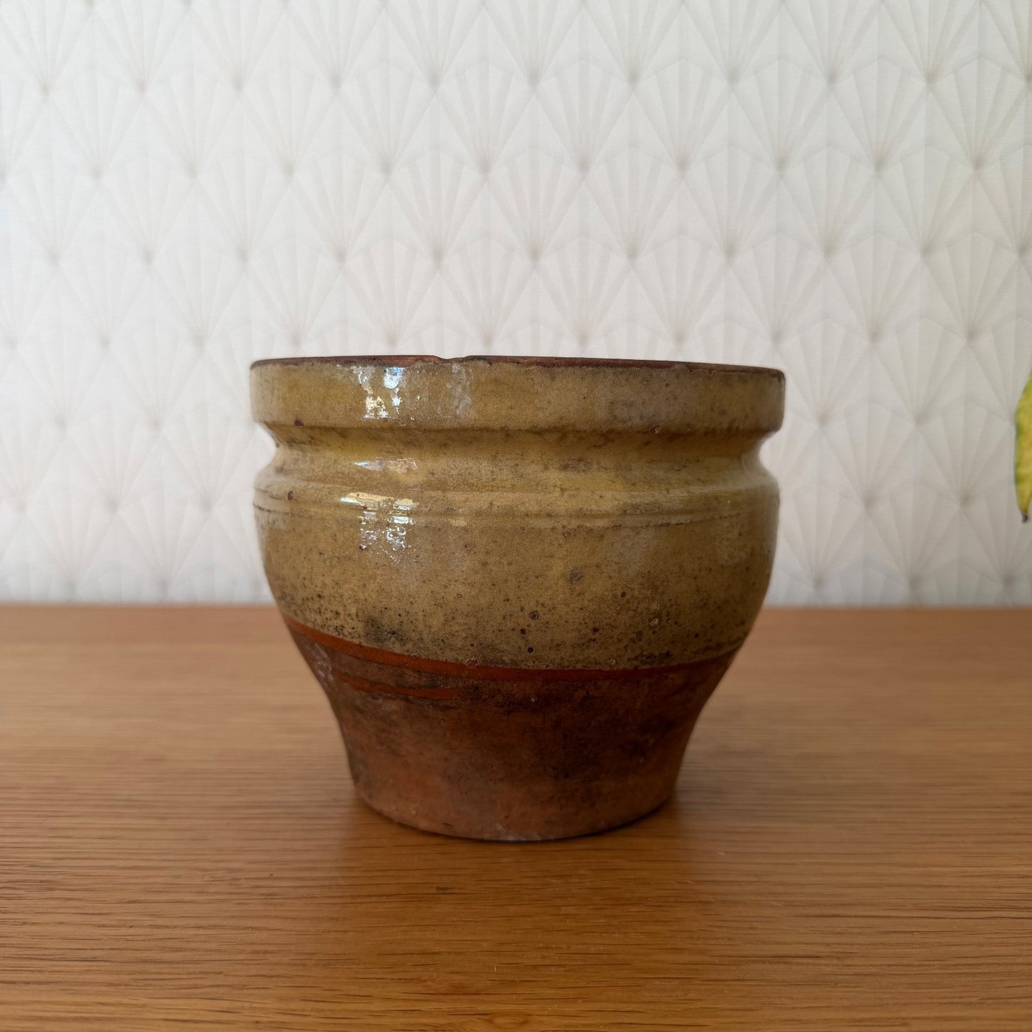 French Confit Pot Antique Ochre Yellow Terracotta Glaze Pottery 2805269 Unmarked