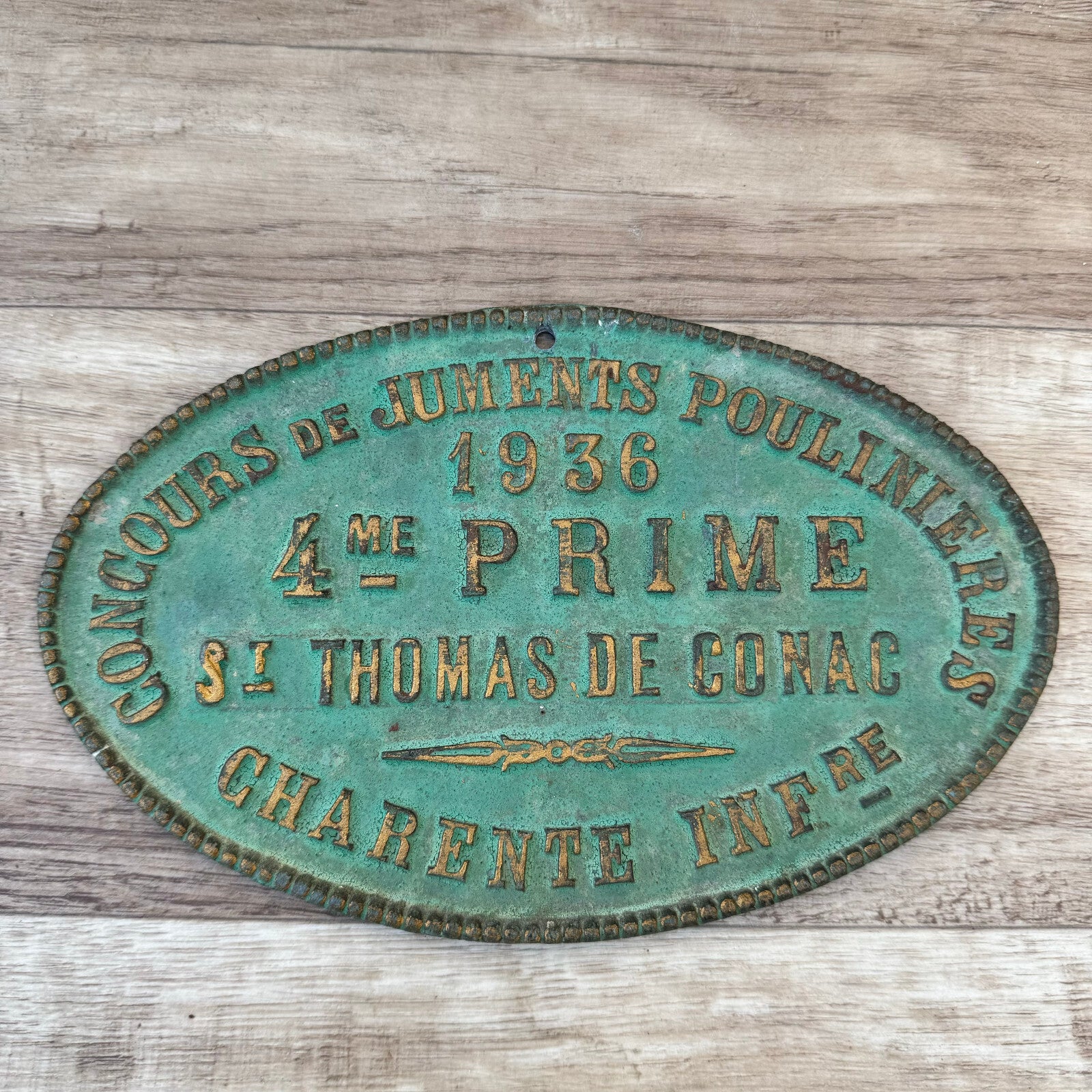 French Agricultural Prize Bronze Plaque Mare Competition 1936 Trophy 1904248 Fleamarketfrance