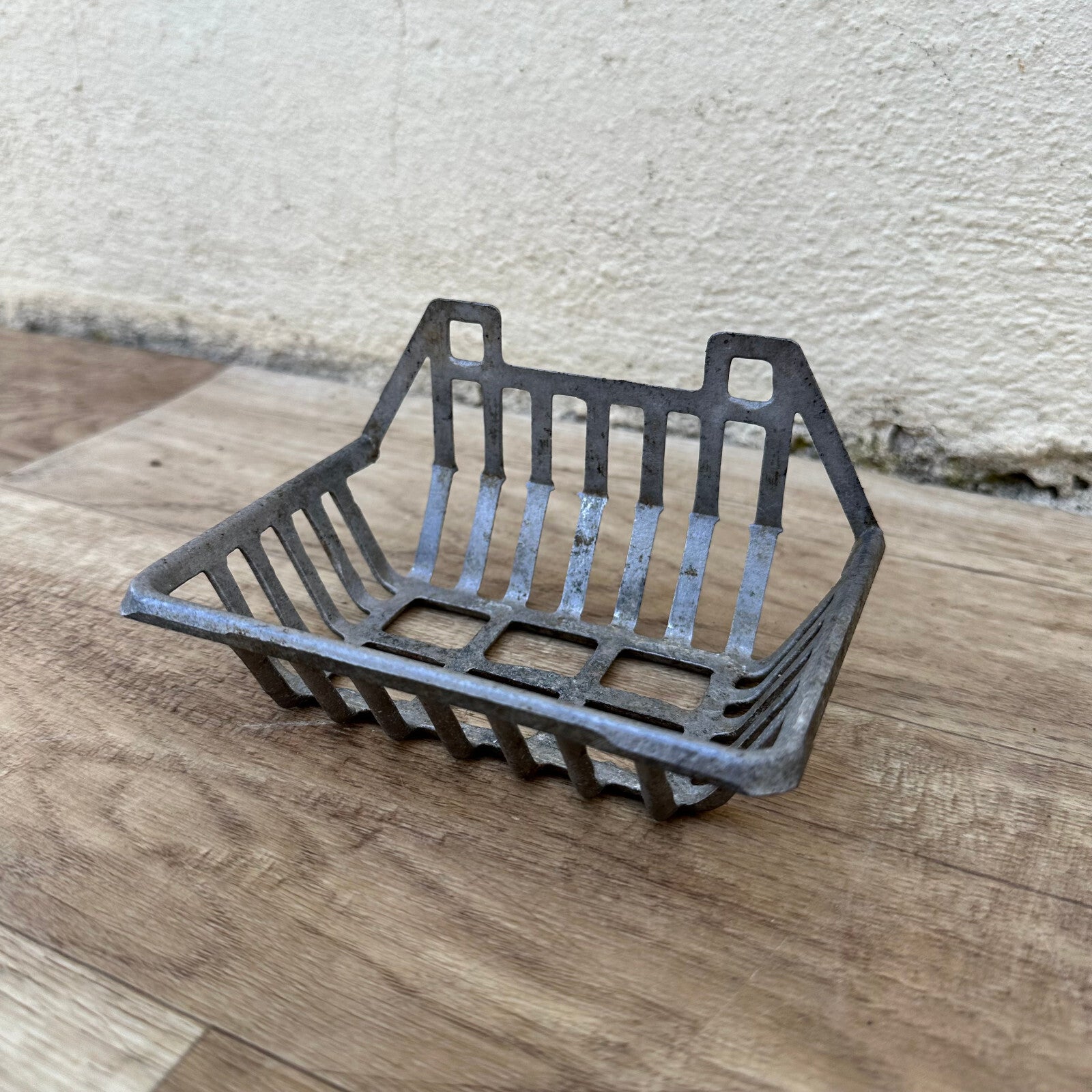Vintage French Metal Galvanized Soap Dish Holder circa 1950 27112312 Unbranded