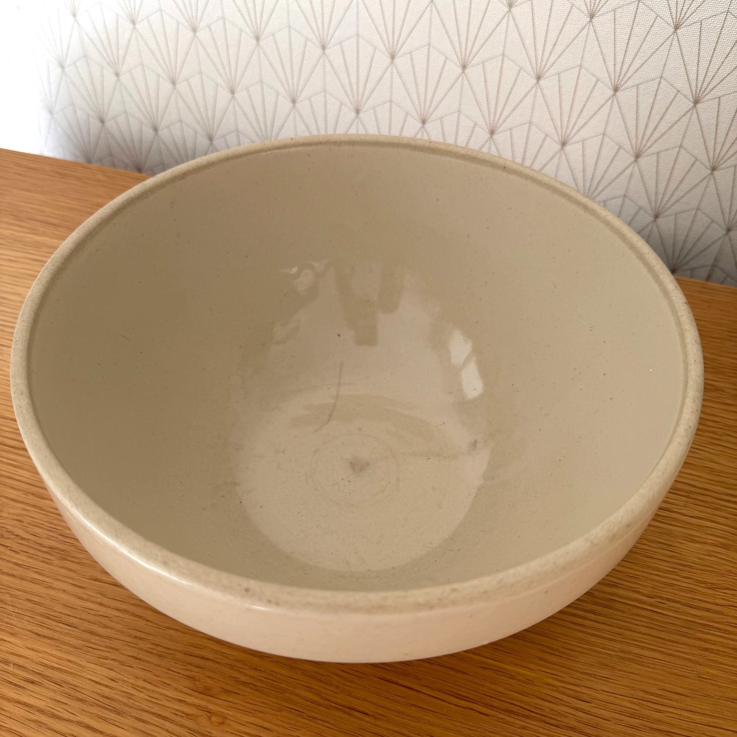 VINTAGE FRENCH STONEWARE SALAD MIXING BOWL TERRINE DIGOIN 10 1/2" 2210257