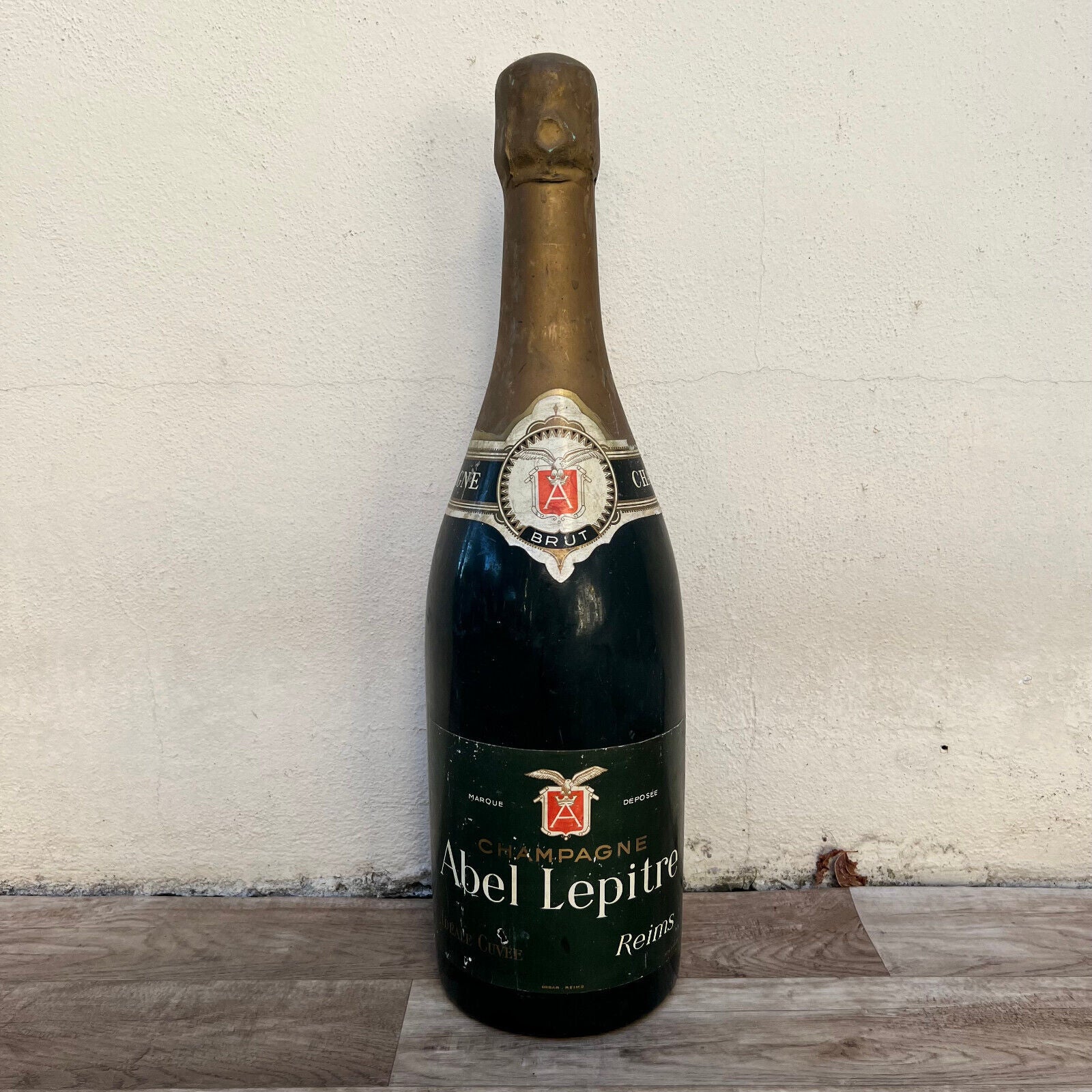 Vintage Large Giant 25" Advertising Abel Lepitre Champagne Bottle Dummy 2110221 - Fleamarketfrance