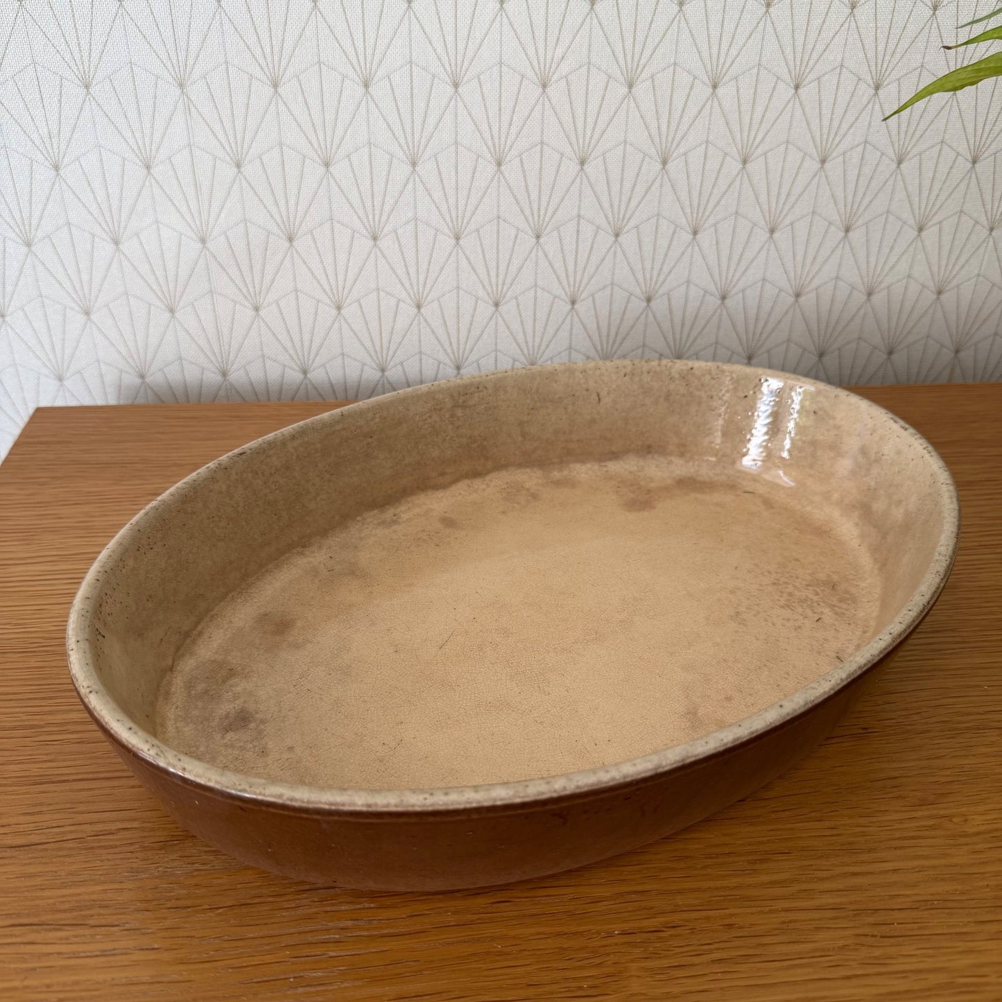Vintage French Pottery Gratin Dish Oval Rustic Stoneware Terrine 25052612 Fleamarketfrance