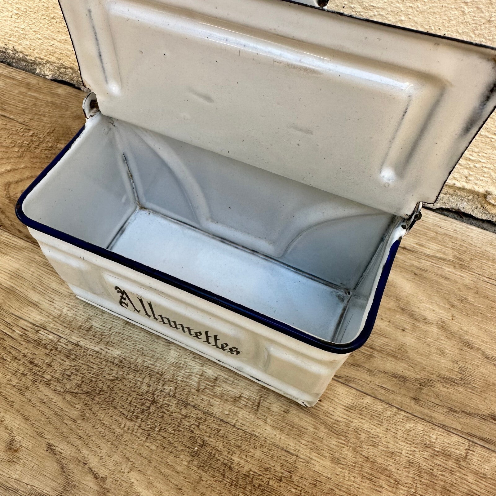 French Enamel Match Box Allumettes Vintage Kitchen Wall Mount 2608237 Unbranded