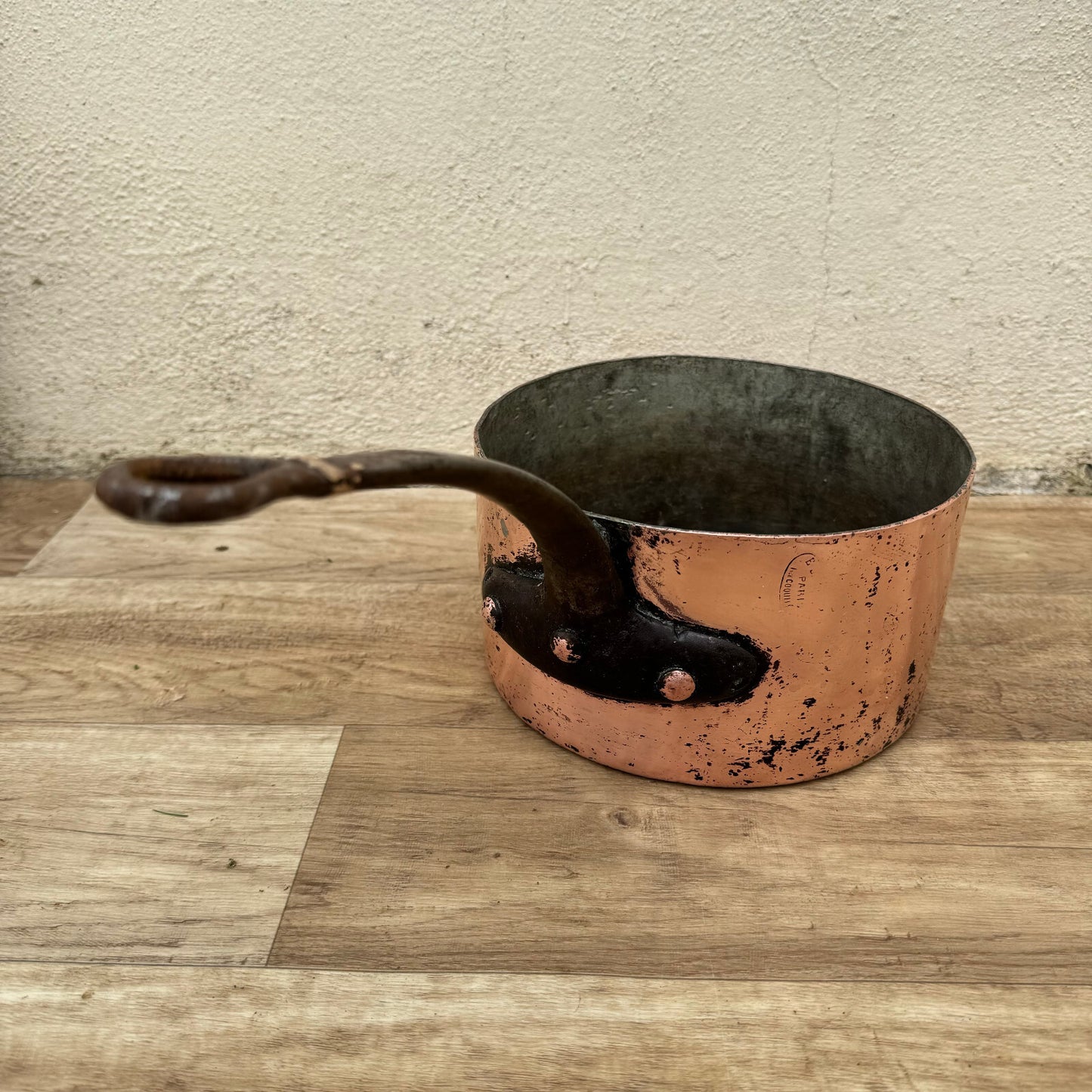Vintage French Copper Saucepan Dehillerin Paris Tin Lined 20cm 2mm 0805248 Unbranded
