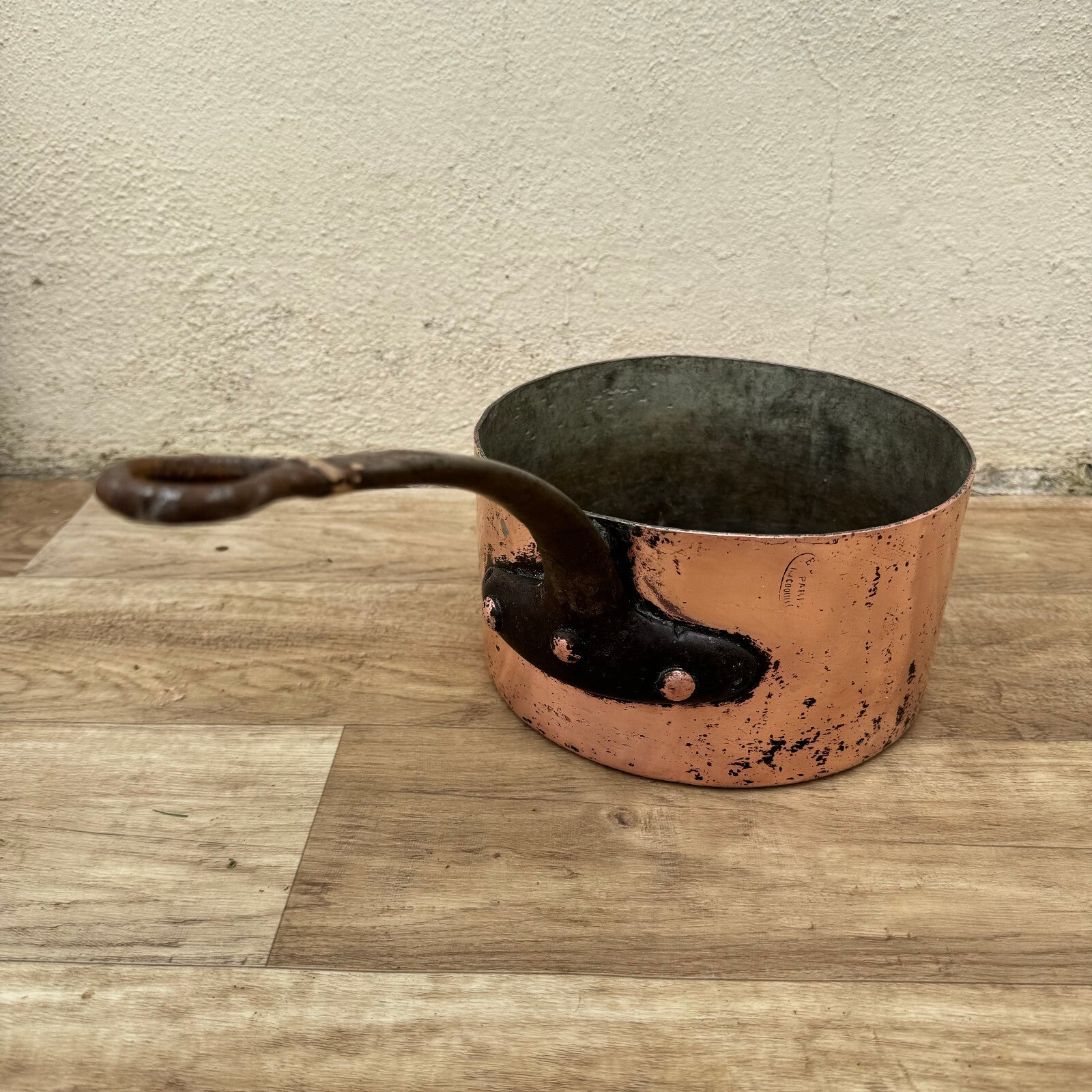 Vintage French Copper Saucepan Dehillerin Paris Tin Lined 20cm 2mm 0805248 Unbranded