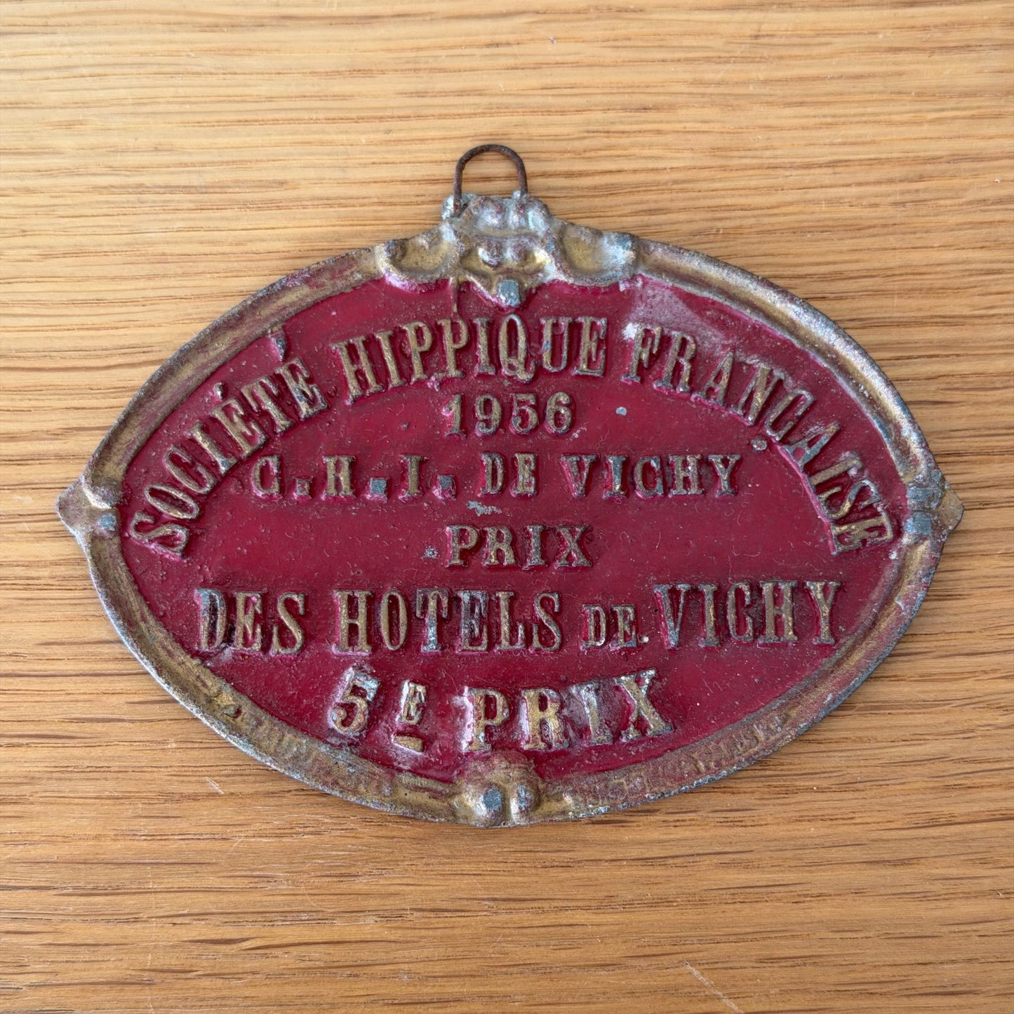 French Horse Award Medal Trophy Plaque Vichy 1956 Vintage 1212254 Fleamarketfrance : French vintage and antique decor