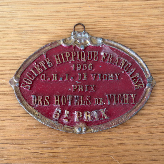 French Horse Award Medal Trophy Plaque Vichy 1956 Vintage 1212254 Fleamarketfrance : French vintage and antique decor