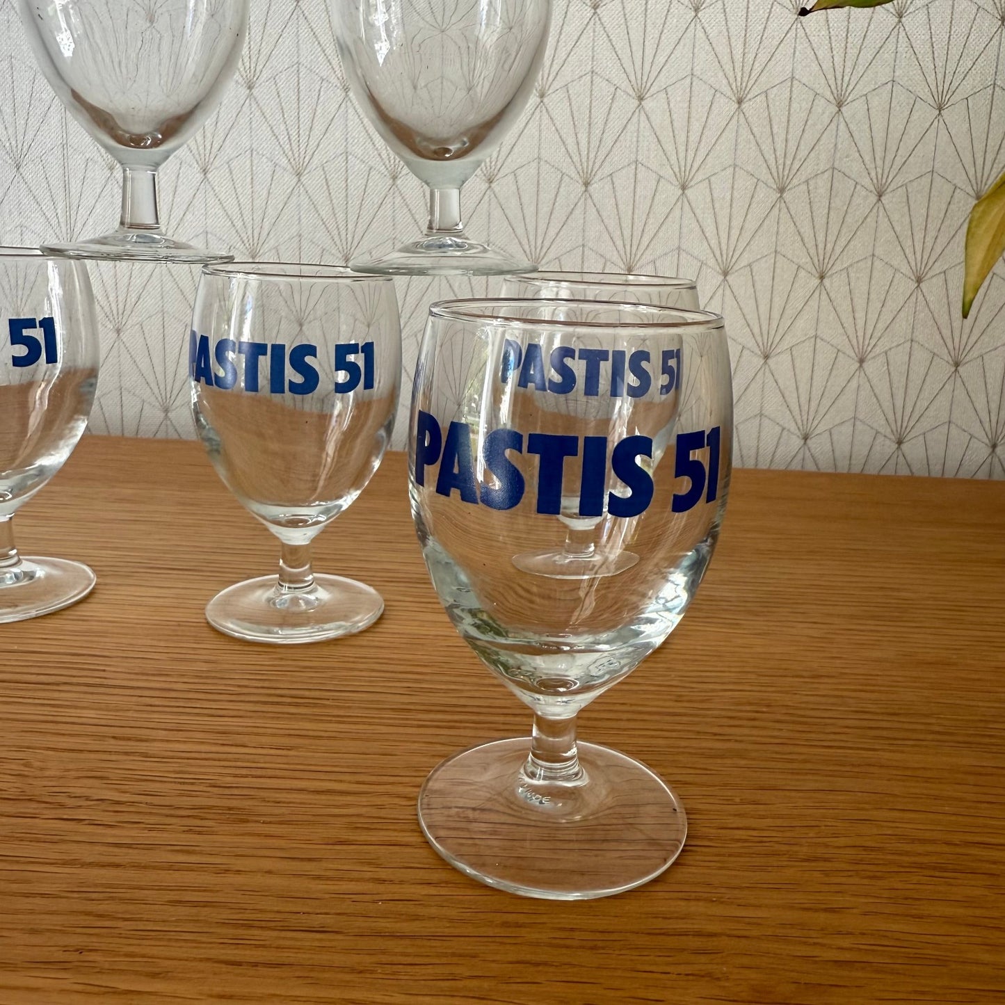 French Pastis 51 Vintage Aperitif Glasses Set of 6 Bistro Barware 0309255 Pastis 51