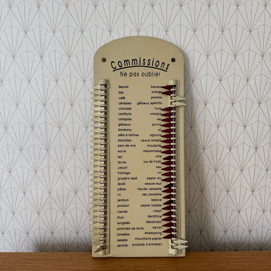 Charming  French Shopping List Commissions Grocery Sel Vintage Sign 3007251