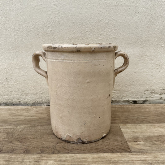 Antique French Confit Pot 19th Century Stoneware Ceramic Jar 8¾" 1612231 Unbranded