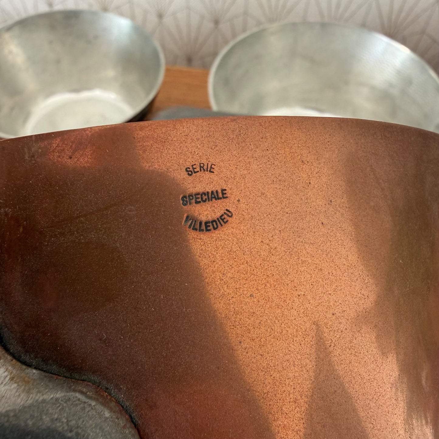 French Copper Pans Set Villedieu Serie Speciale Windsor 7 Pieces 13012624 Unbranded