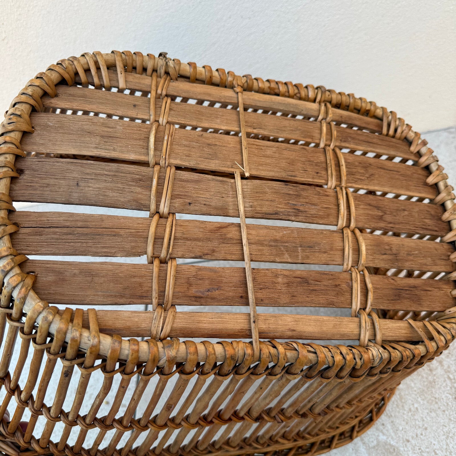 Basket Wicker Rattan Laundry Fruits House vintage french cute 1604258 Fleamarketfrance
