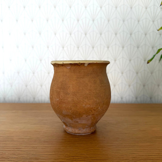 Antique French Terracotta Honey Pot Brown Glazed Jar Circa 1900 20102513 Unmarked
