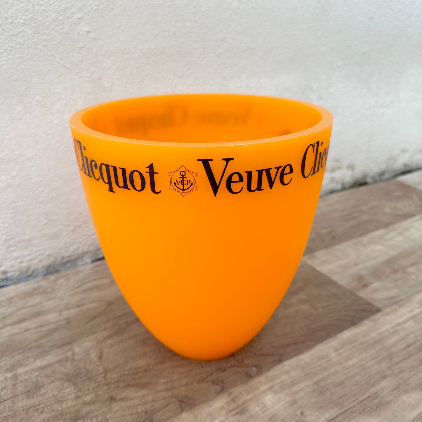 Vintage Veuve Clicquot Ice Bucket Orange Acrylic Champagne Cooler 1502234 Fleamarketfrance