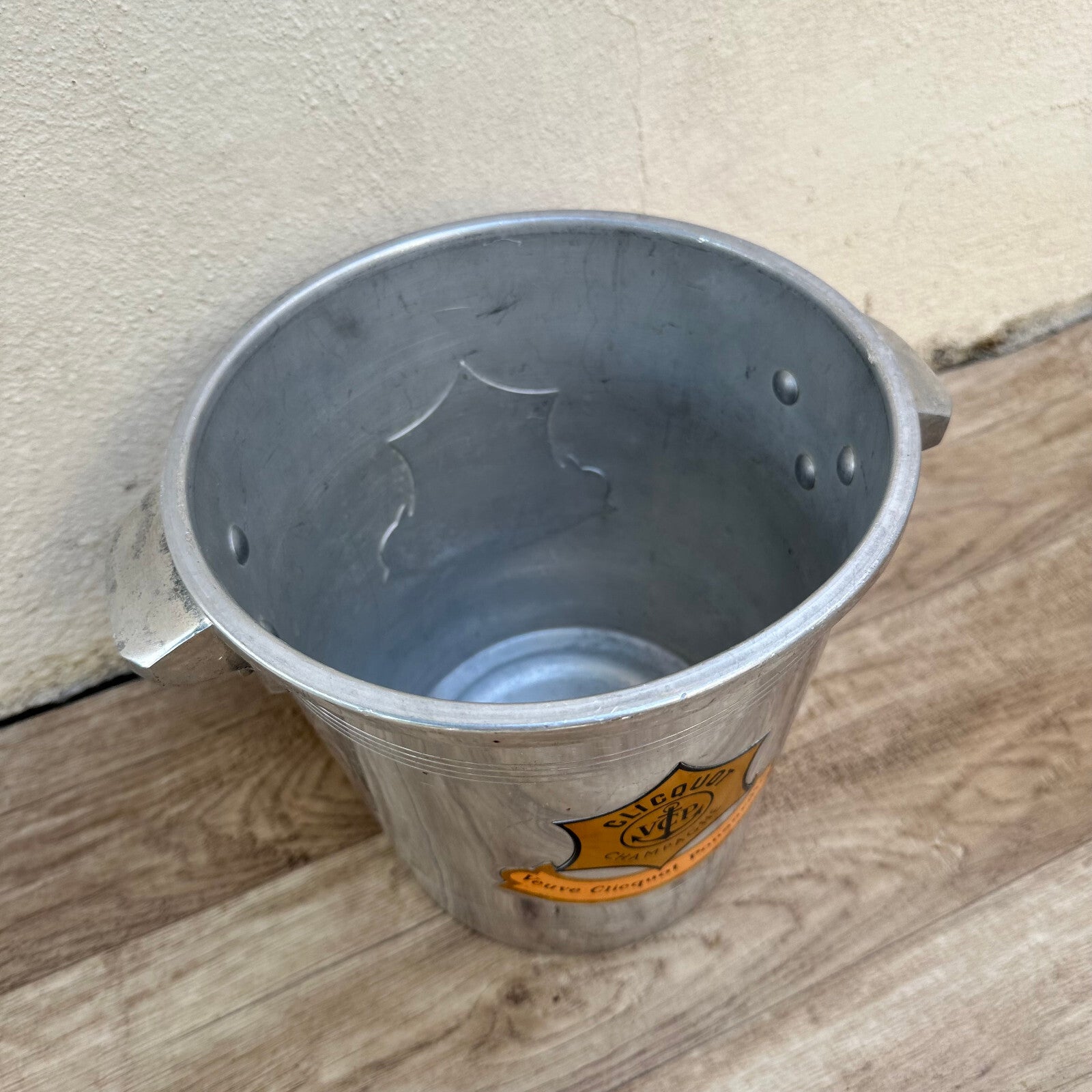 Vintage French Veuve Clicquot Champagne Bucket Aluminum Ice Cooler 2802252 Veuve Clicquot