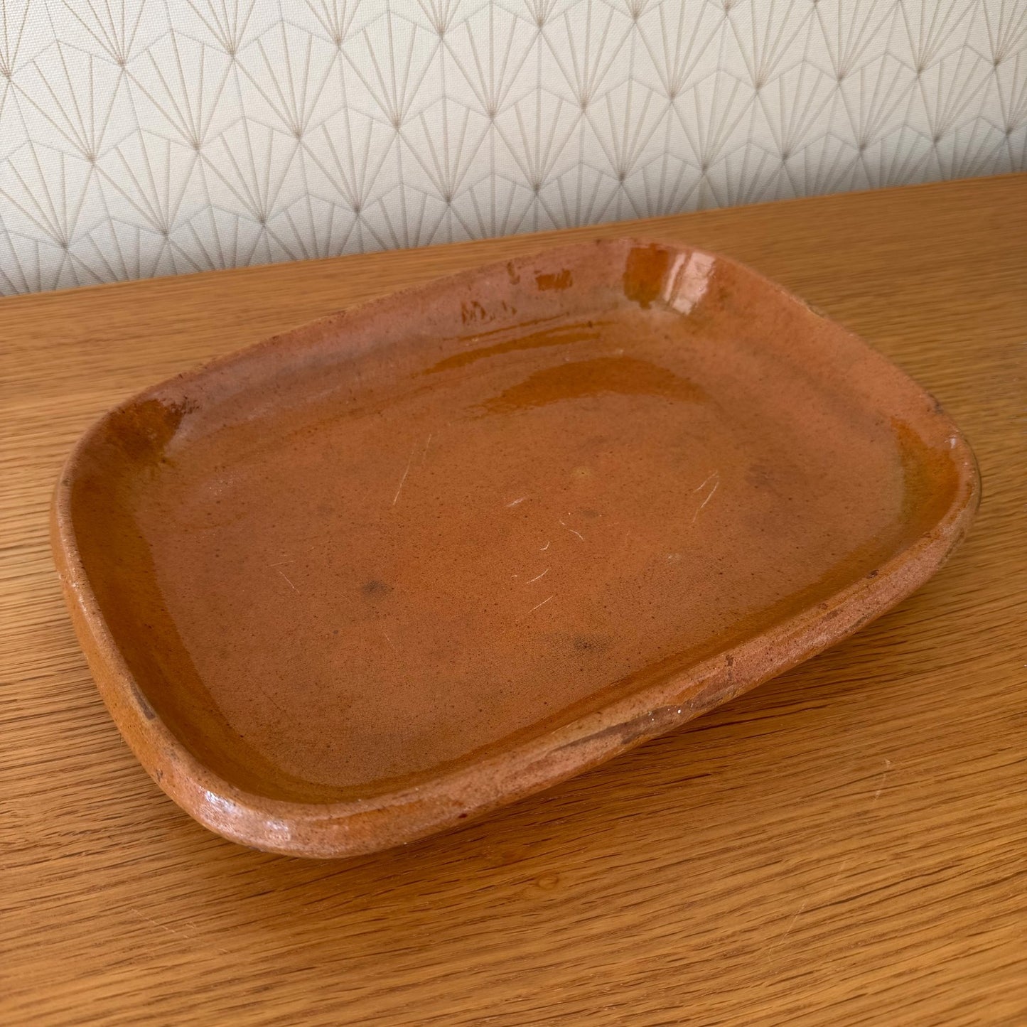 Vallauris Terracotta Gratin Dish French Pottery Bakeware 12.5" 1302264 Fleamarketfrance