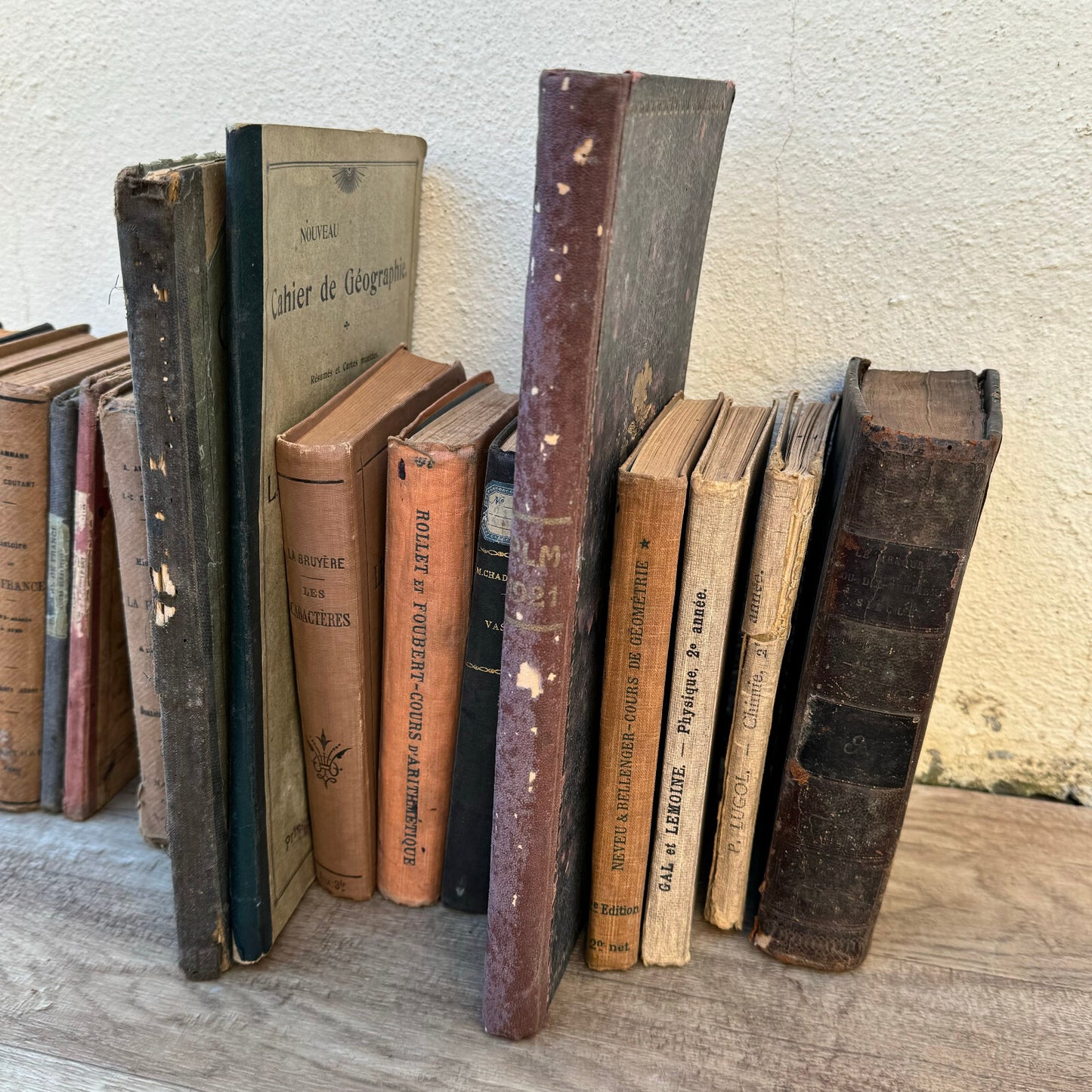 Antique French Books Collection 19th Century Decorative Leather 0905249 Fleamarketfrance