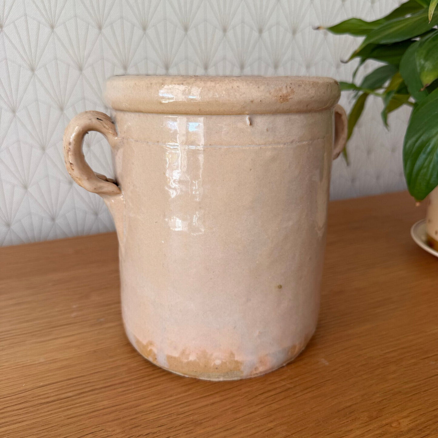 Antique French Italian 19th Century Sardine Jar Pot 7" High 1101259 Unbranded