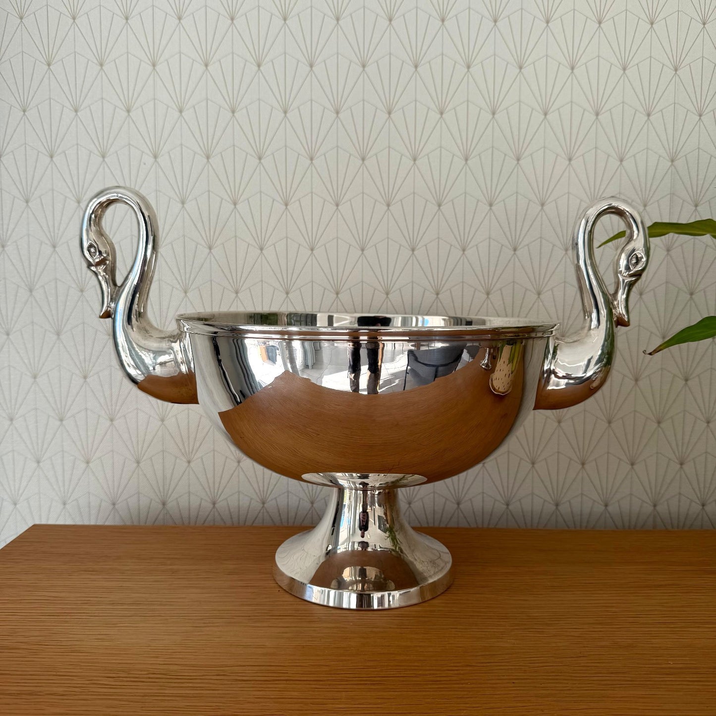 French Swan Champagne Bucket Silver Plated Ice Cooler Vintage 0202263 Fleamarketfrance