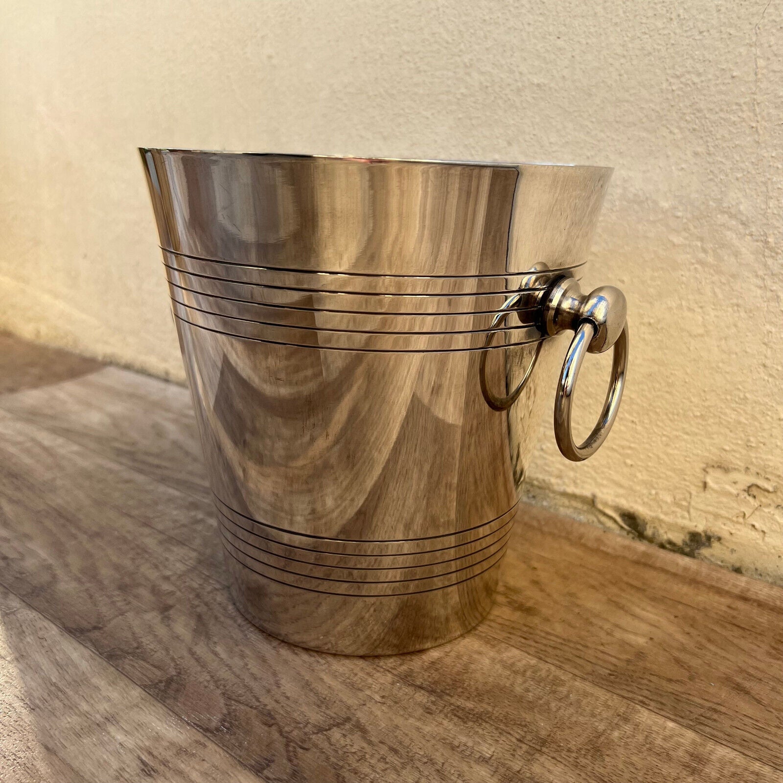 Vintage French Champagne Silverplate Ice Bucket Cooler 0903257 - Fleamarketfrance