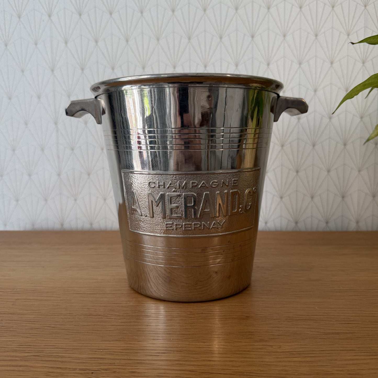 French Champagne Bucket Silverplate Morlant Vintage Wine Cooler MERAND 10062616 Morlant