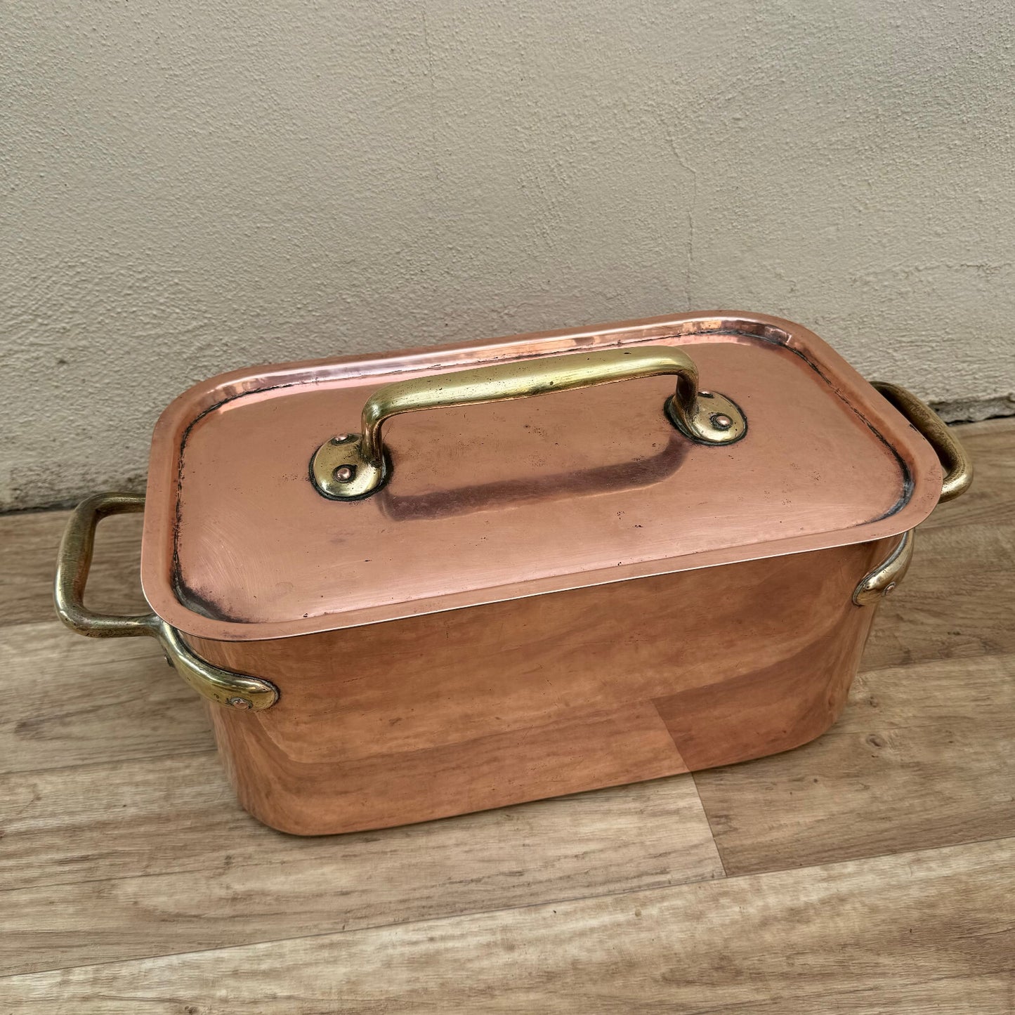 French Copper Daubiere Stock Pot Dovetailed Antique Cookware 15" 3008246 Fleamarketfrance