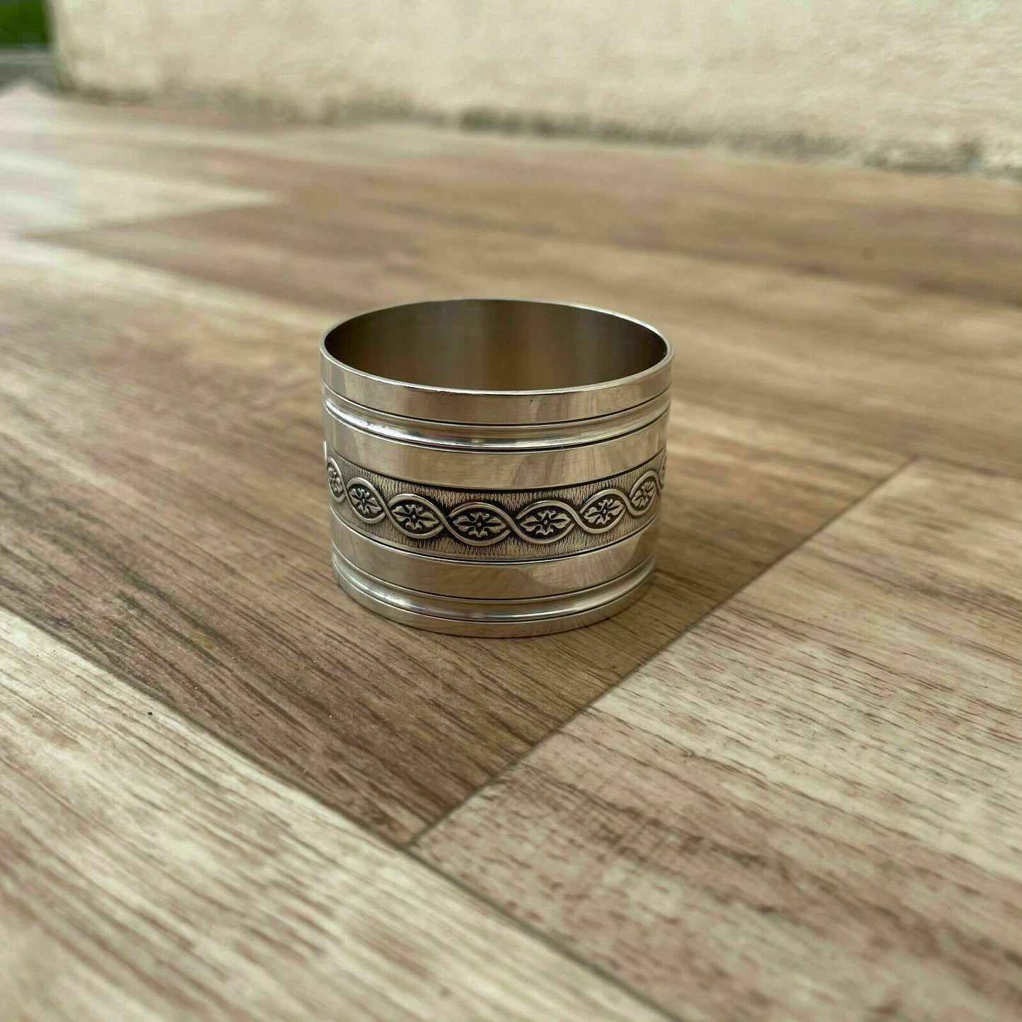 Christofle Silver Napkin Ring French Silverplate Vintage Antique 04082111 Christofle