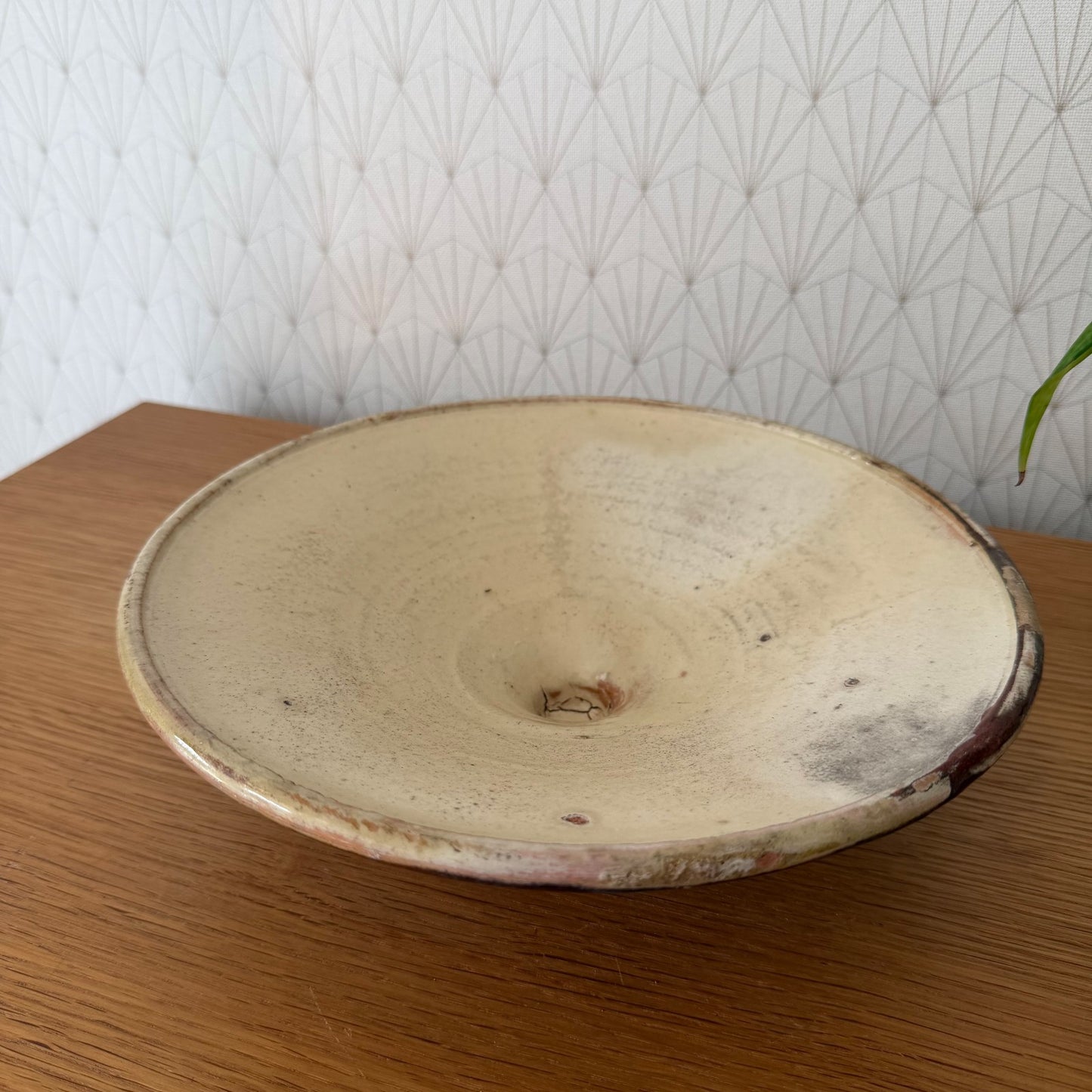 Antique French Pottery Footed Bowl Yellow Glazed Provence Ceramic 1602263 Unbranded