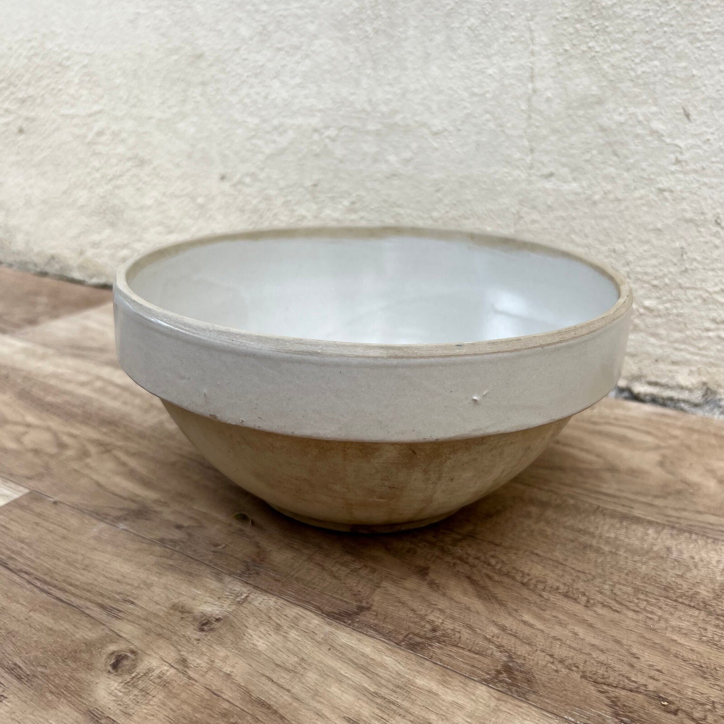 Vintage French Stoneware Mixing Bowl 8.25" Ceramic Salad Terrine 11072210 Fleamarketfrance