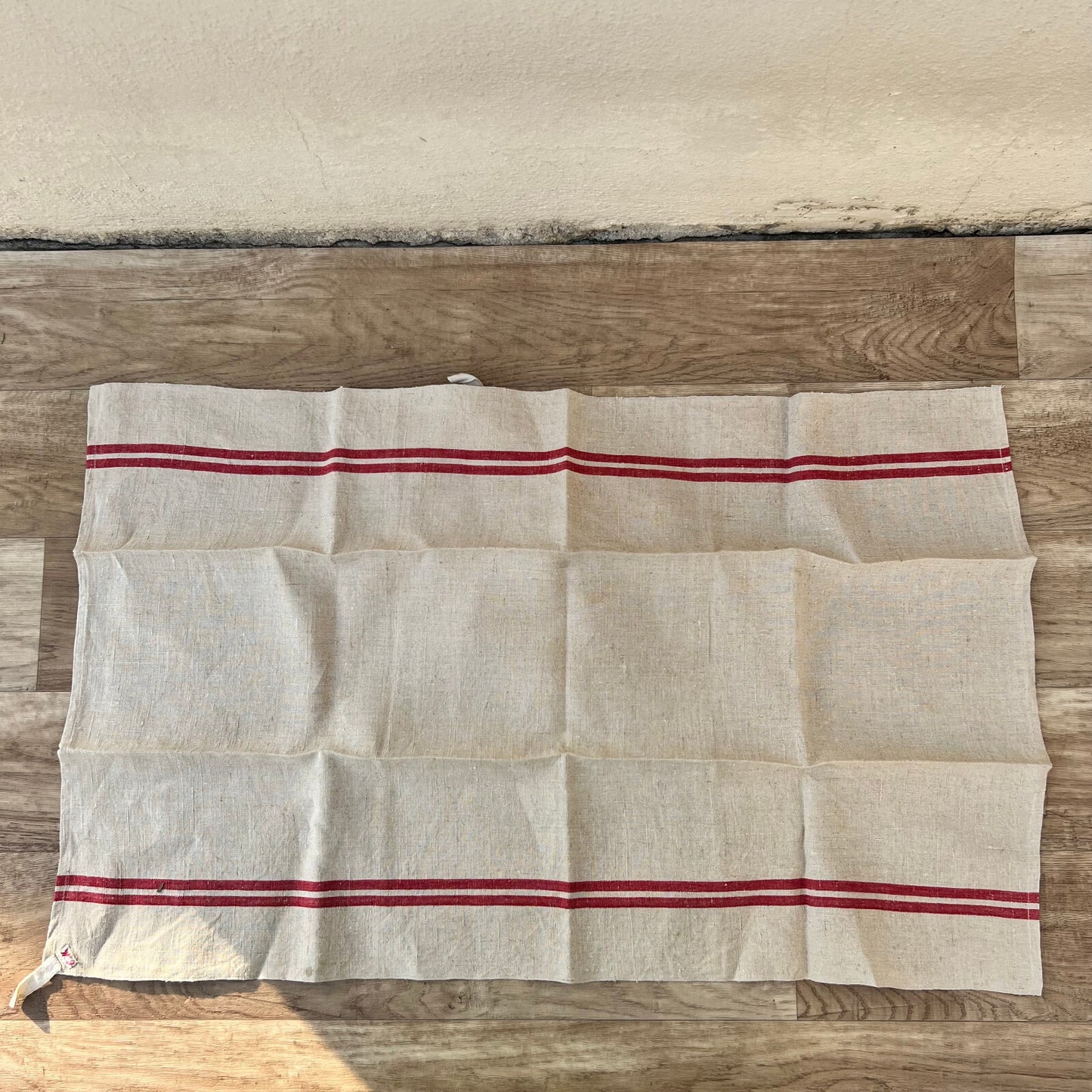 Vintage French Linen Tea Towels Red Stripe Kitchen Set 2pc 12102417 Unbranded