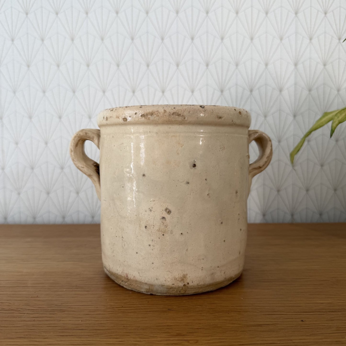 Italian Sardine Pot Antique Stoneware Crock Two Handles 01072611 Unbranded