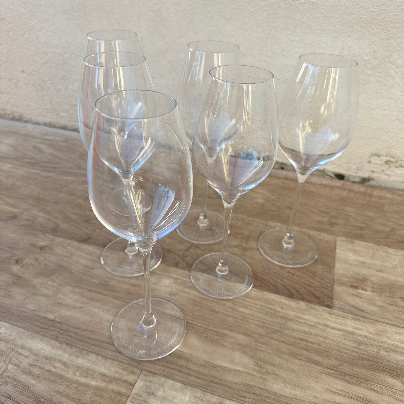 French Champagne Flutes Glasses BESSERAT PHILIPPONNAT Crystal Set 17122215 besserat