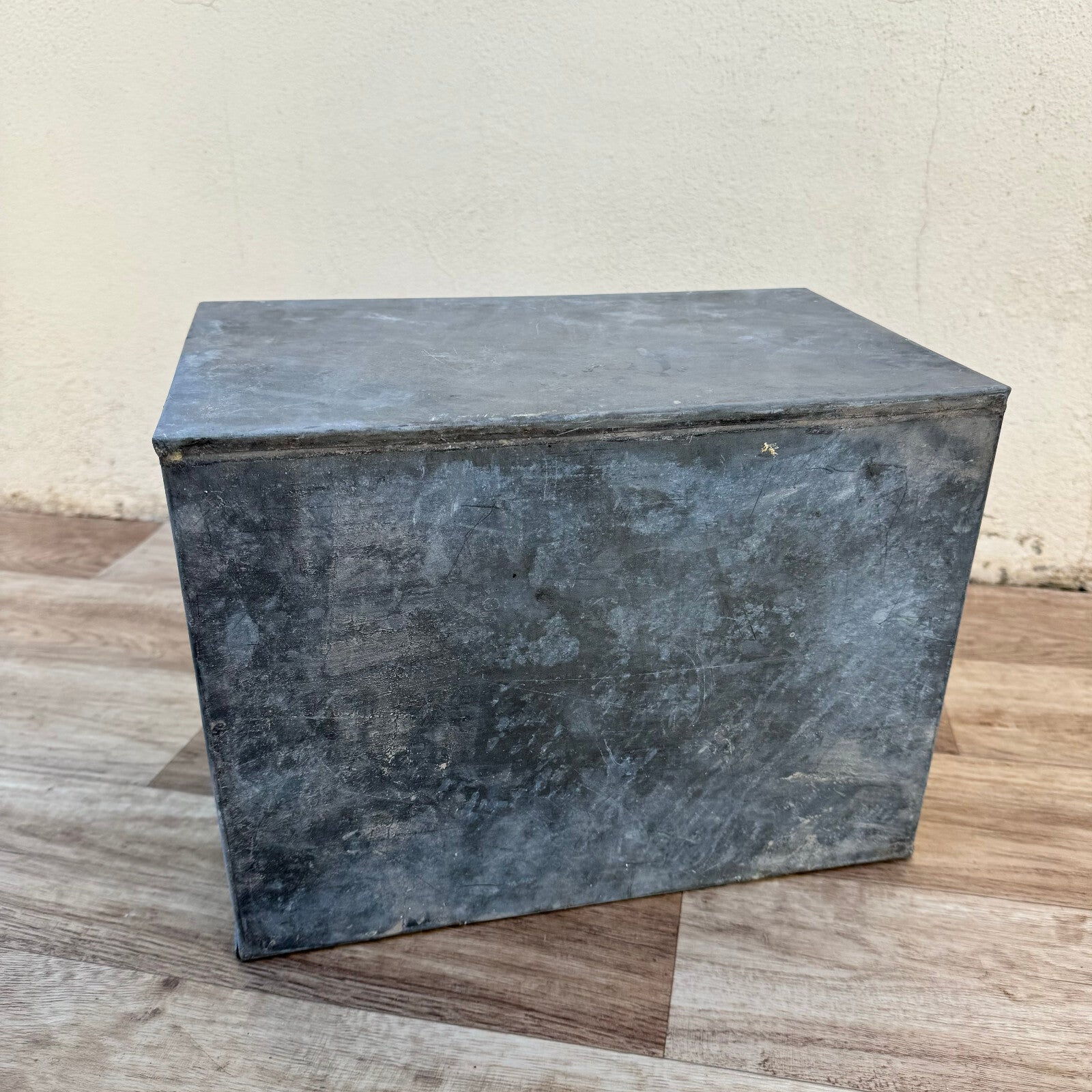 French Metal Toolbox Vintage 1950s Galvanized Storage Case Industrial 1206243 Fleamarketfrance