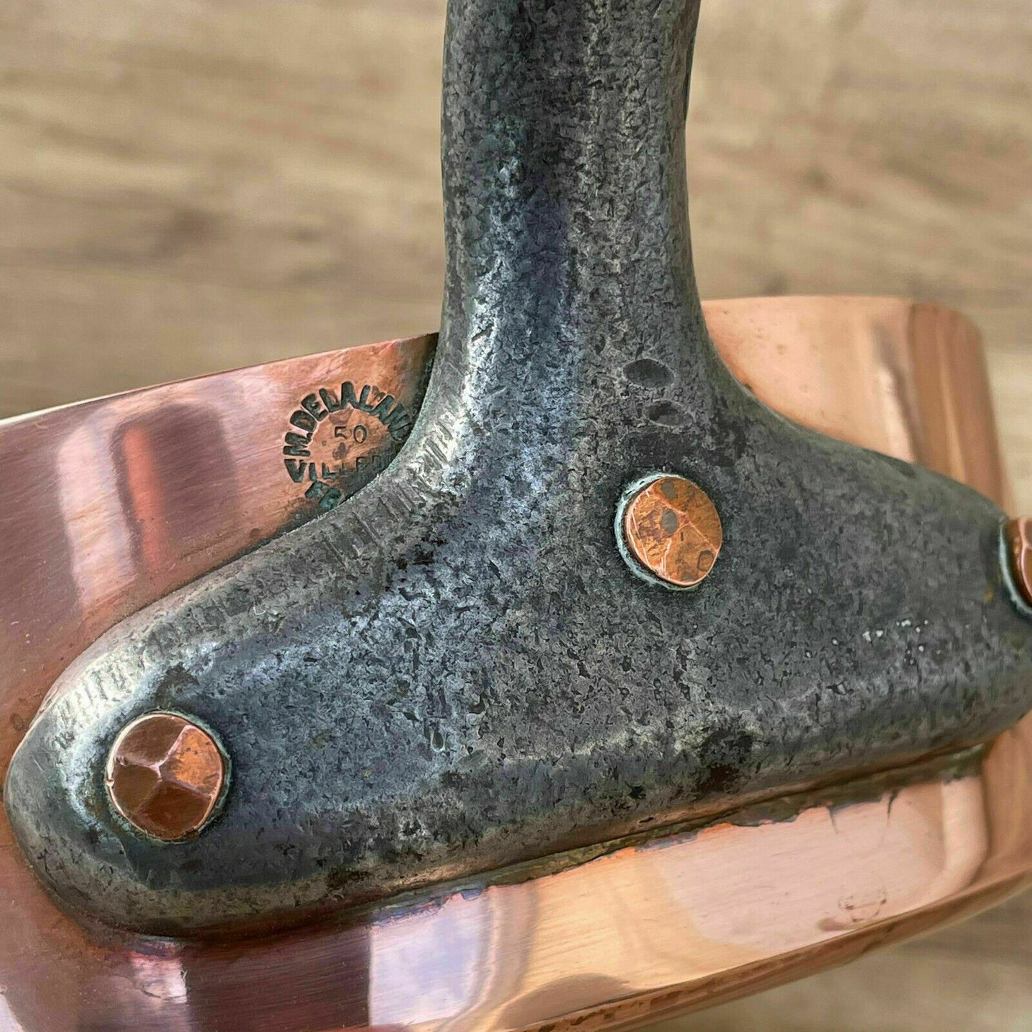 French Copper Saute Pan Villedieu Tin Lined 2mm Vintage Small 21102112 Unbranded