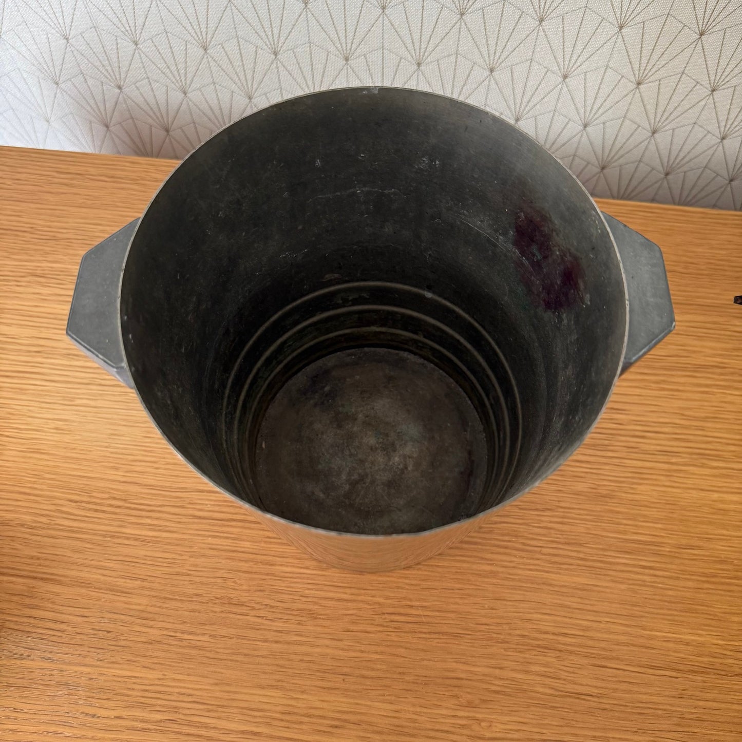 Vintage French Champagne Silverplate Ice Bucket Cooler Pommery  0809258