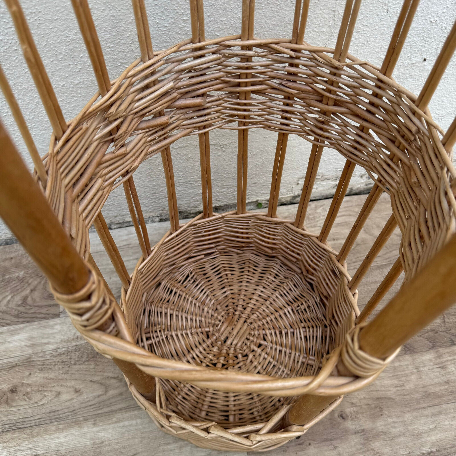 French bread basket wicker rattan storage organizer display bakery 19092425 - Fleamarketfrance