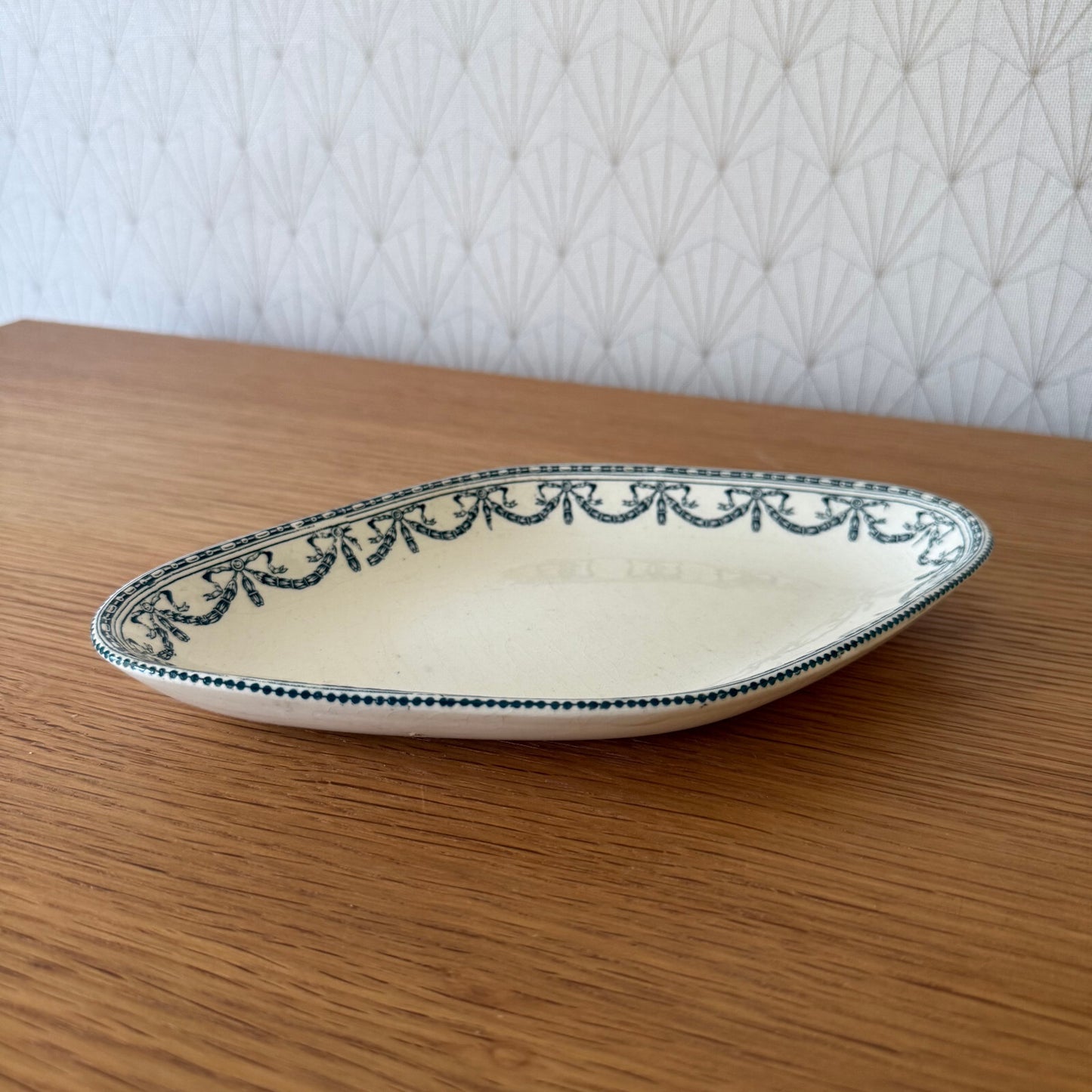 French Porcelain Small Tray Plate Louis XVI Salins ironstone 05052513