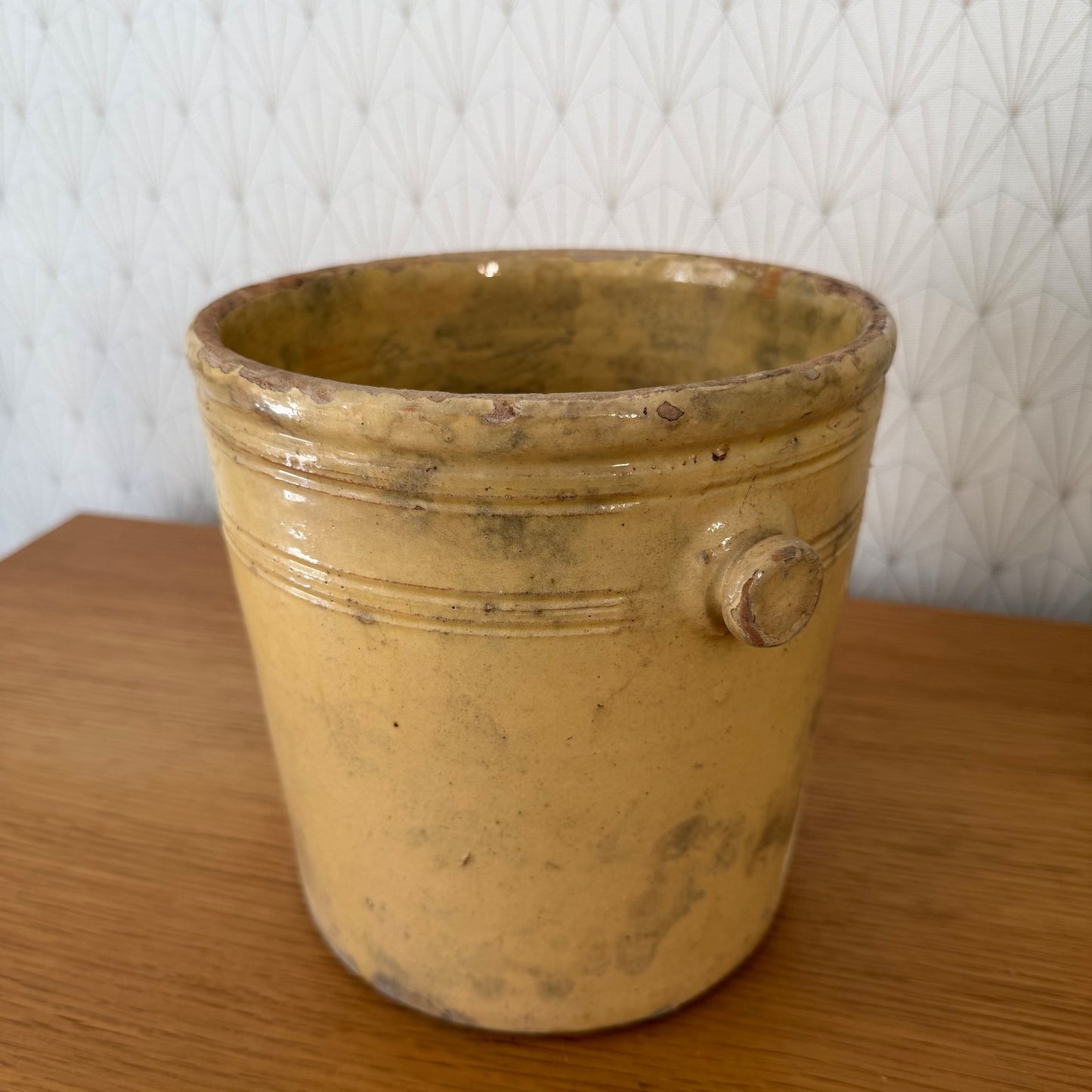 French Stoneware Jam Pot Antique 19th Century Glazed Crock 0107263 Unbranded