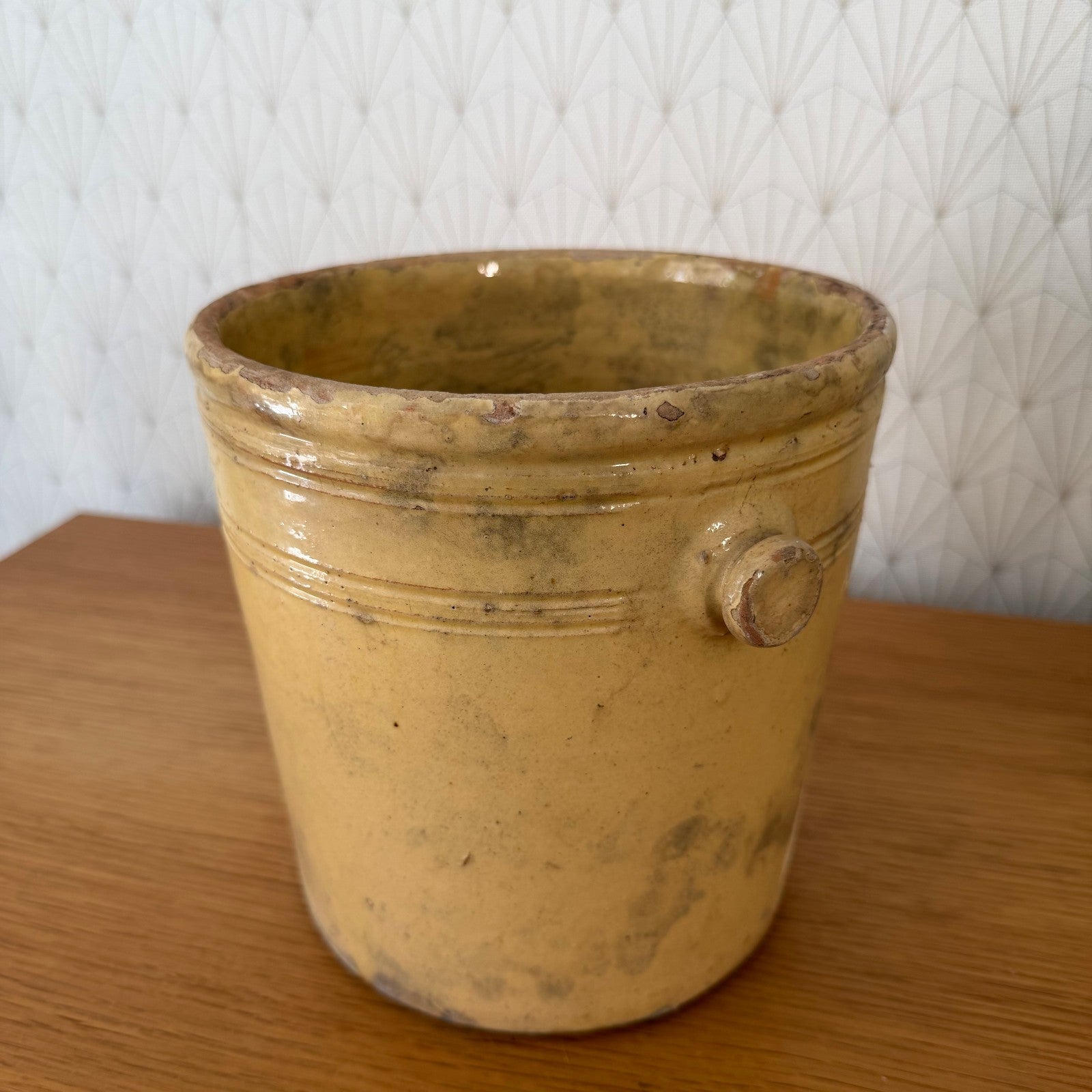 French Stoneware Jam Pot Antique 19th Century Glazed Crock 0107263 Unbranded