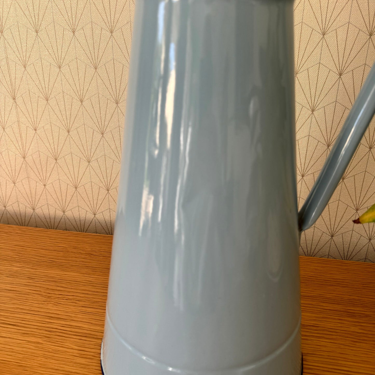 French Enamel Pitcher Blue Water Jug Vintage Enamelware Kitchenware 1506249 Fleamarketfrance