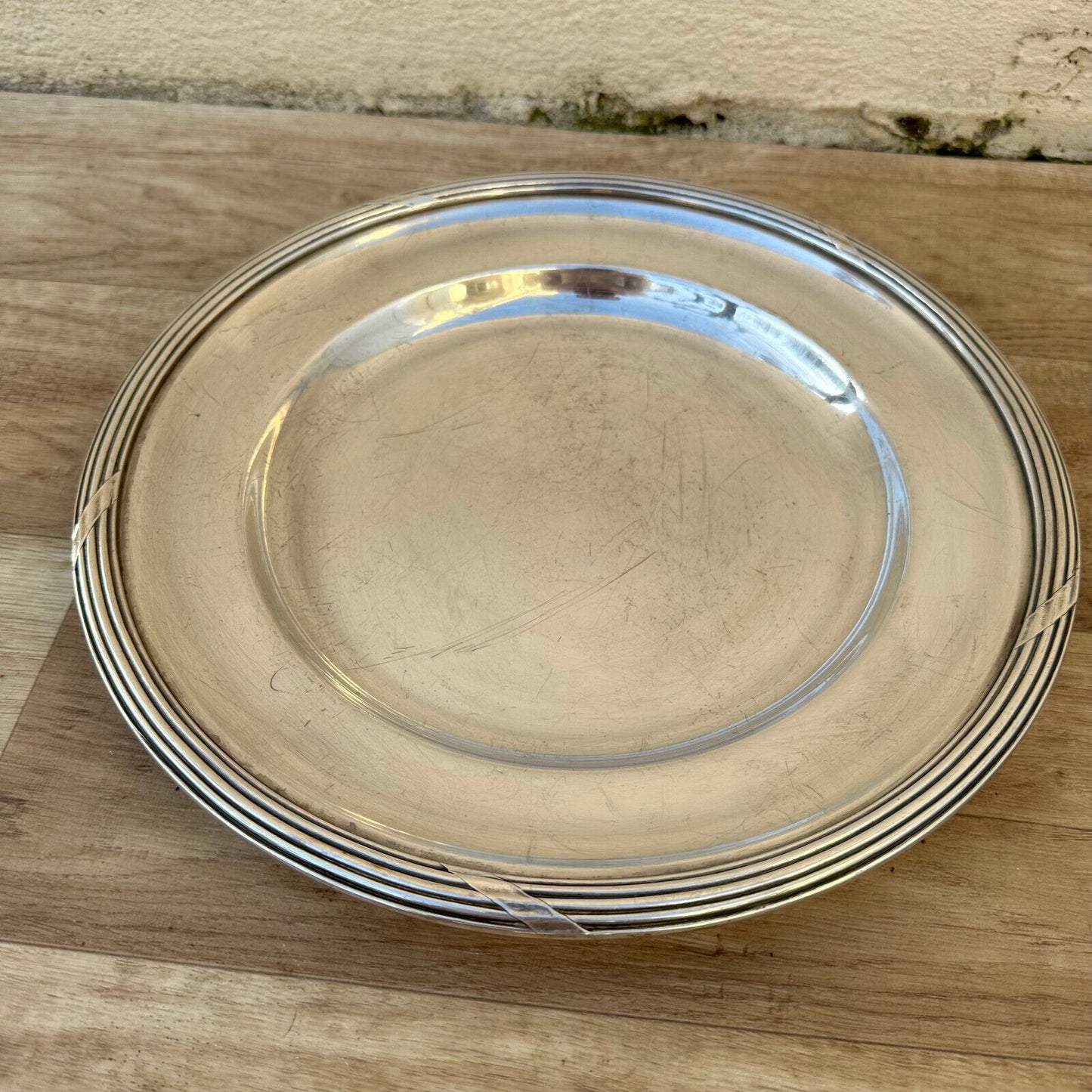 Ercuis Vintage silverplate Serving Tray 11 3/4" round 16122320 - Fleamarketfrance