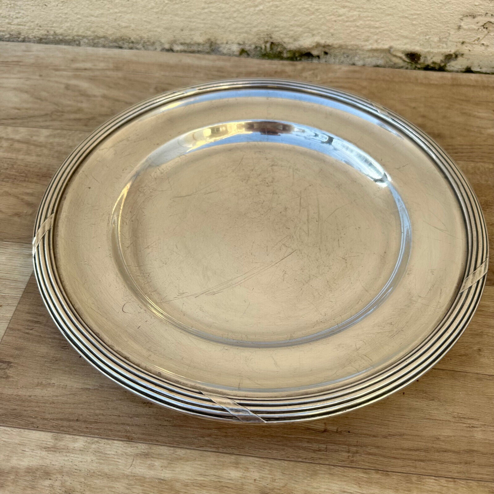 Ercuis Vintage silverplate Serving Tray 11 3/4" round 16122320 - Fleamarketfrance