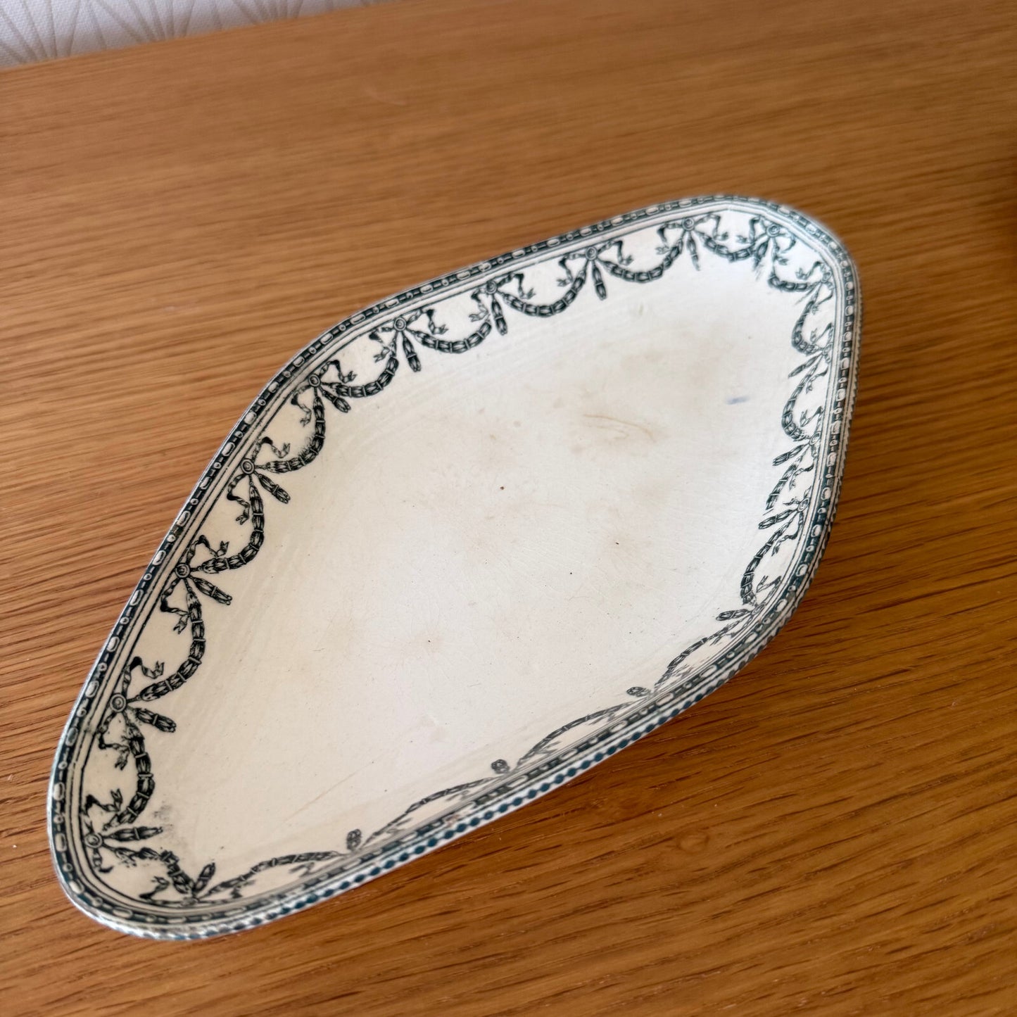 French Porcelain Small Tray Plate Louis XVI Salins ironstone 05052511