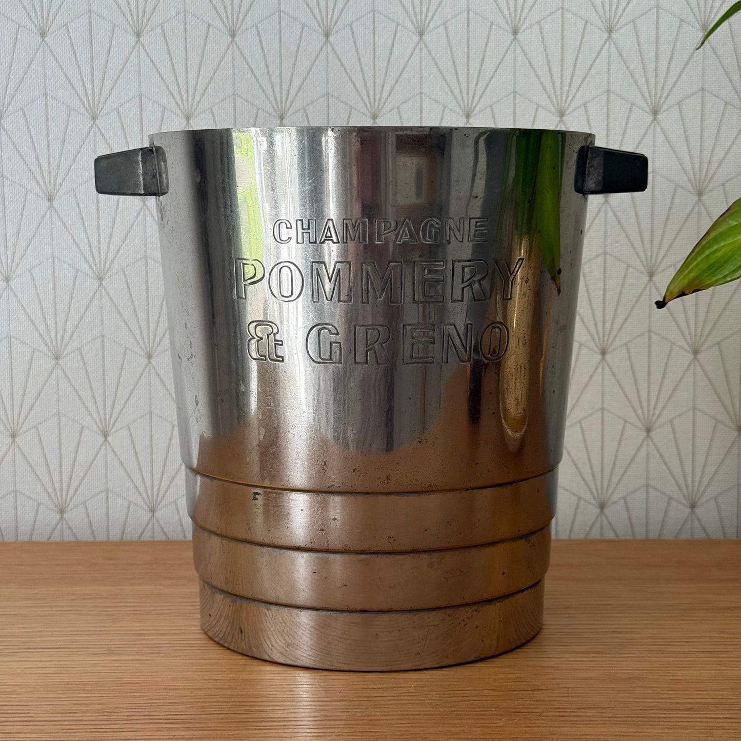 Vintage French Champagne Silverplate Ice Bucket Cooler Pommery  0809258
