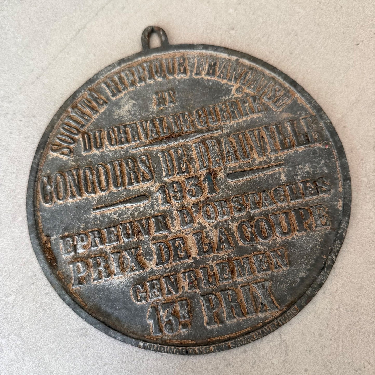 French Agricultural Medal 1931 Vintage Bronze Competition Award Trophy 08022616 Fleamarketfrance