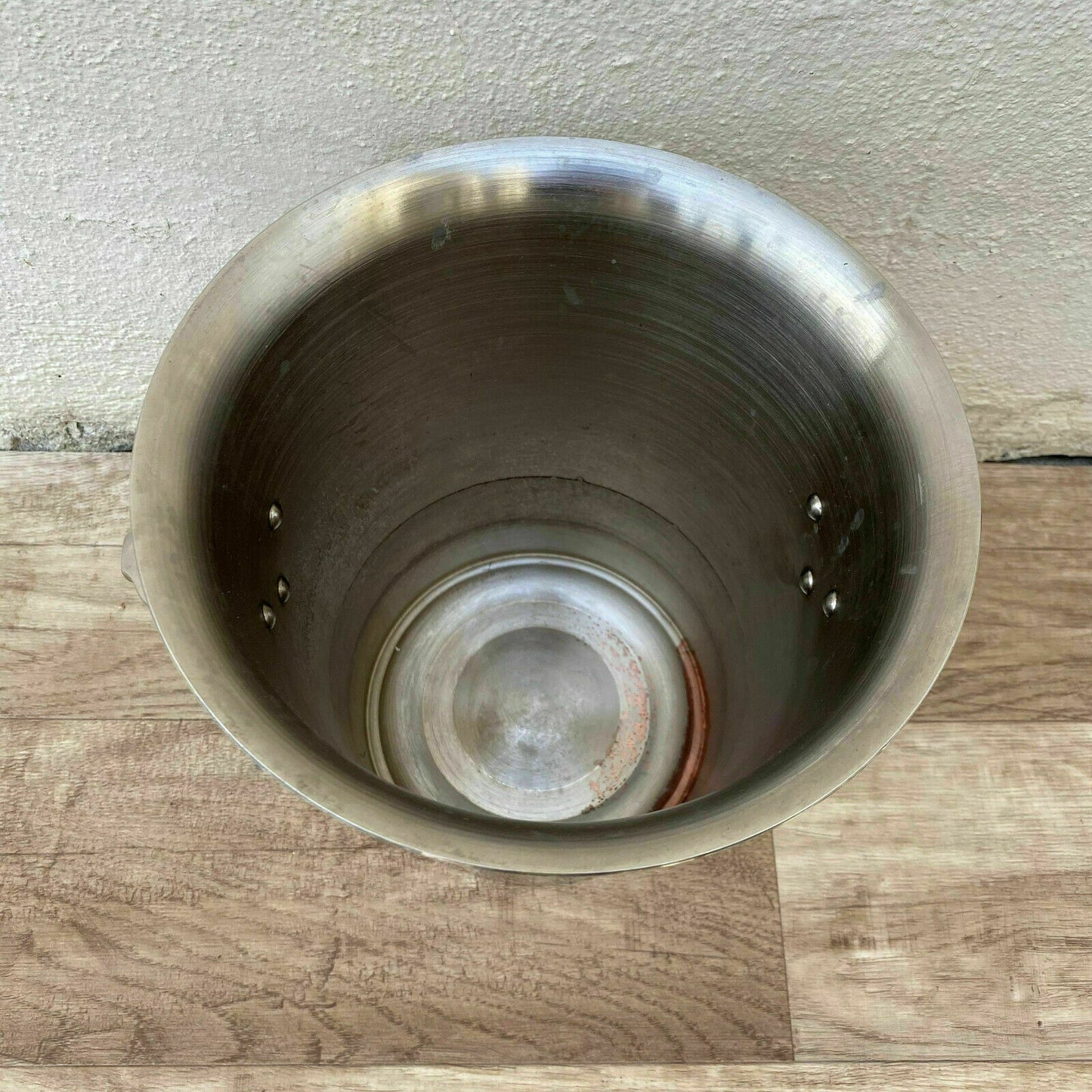 Vintage French Pommery Champagne Ice Bucket Stainless Steel Cooler 30032014 Fleamarketfrance