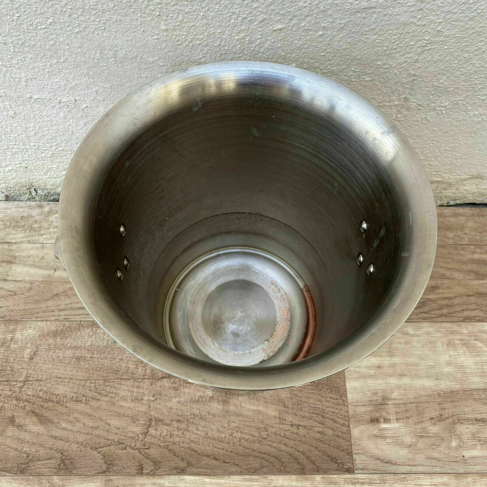 Vintage French Pommery Champagne Ice Bucket Stainless Steel Cooler 30032014 Fleamarketfrance