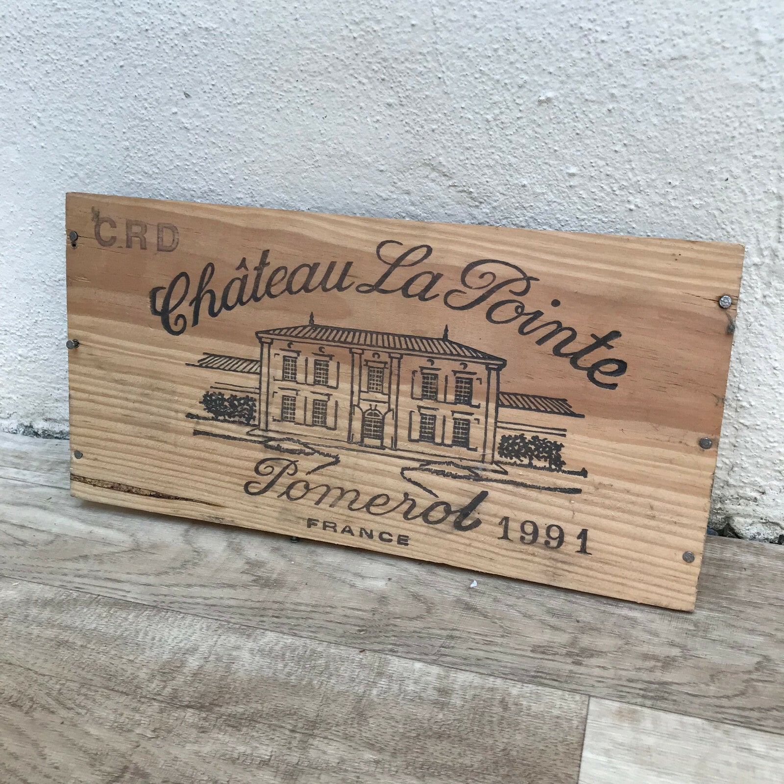 French Wine Crate Panel Chateau La Pointe Pomerol 1991 Vintage 08032217 Château La Pointe