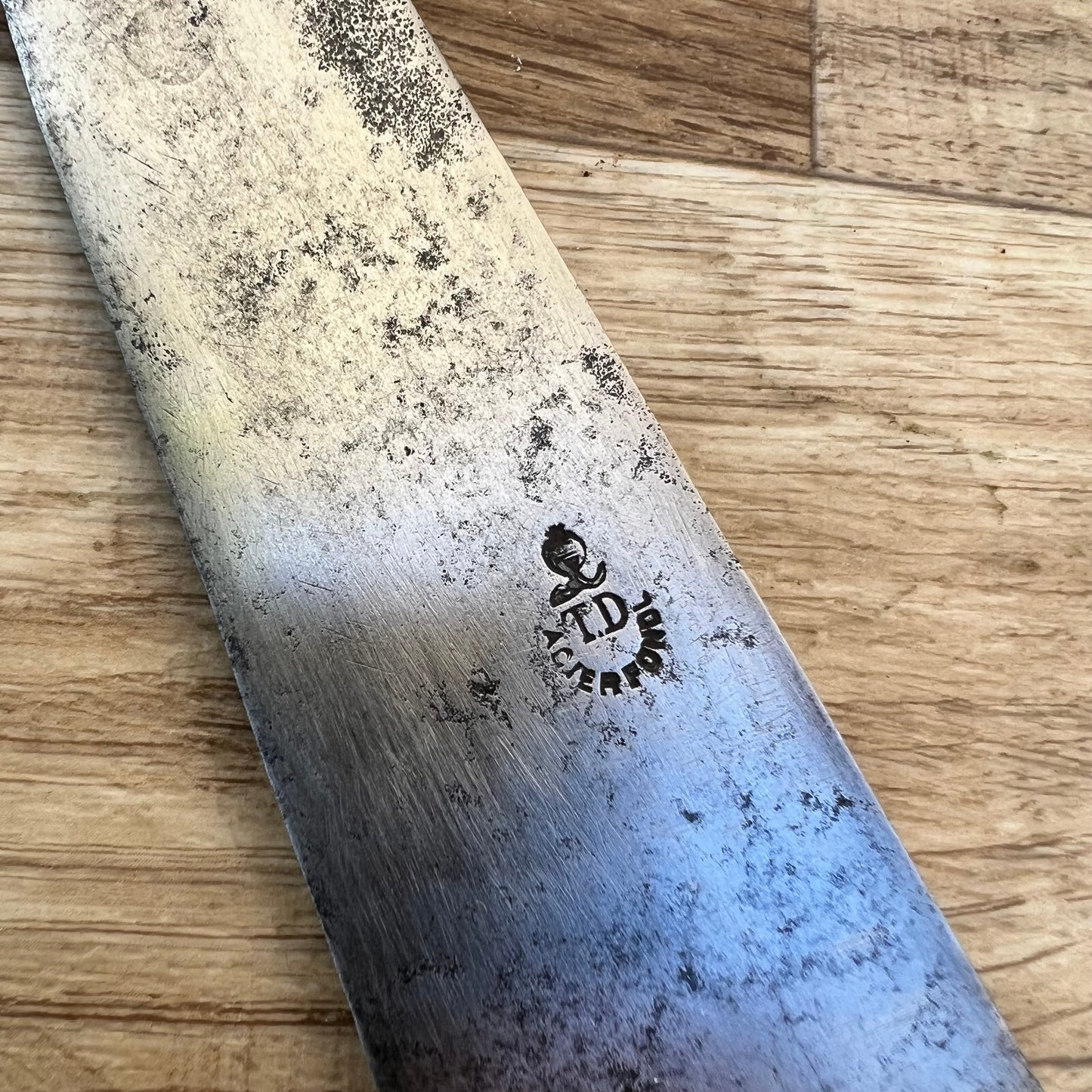 French Butcher Knife Vintage Kitchen Cutlery Solingen Steel 14 1/4 24112419 Unbranded