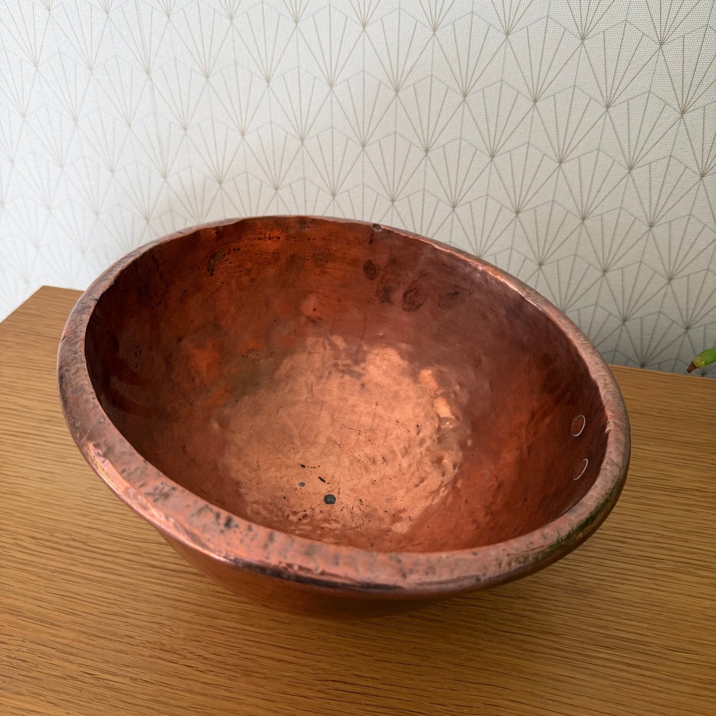 Vintage French Copper Bowl Dehillerin Cul de Poule Mixing Bowl 2010254 Antique